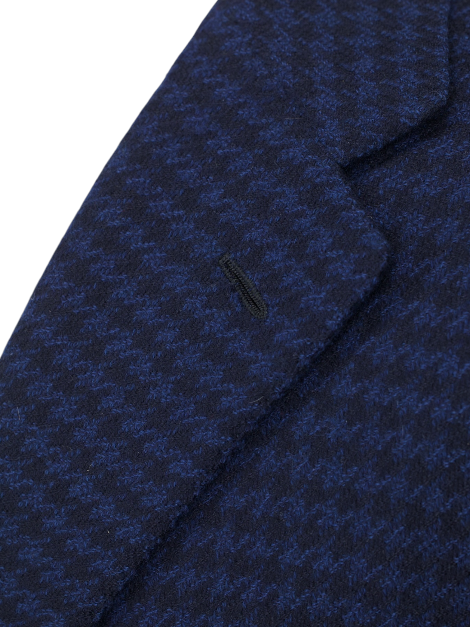 Kiton Dark Blue Pure Plushy-Cashmere Houndstooth Jacket