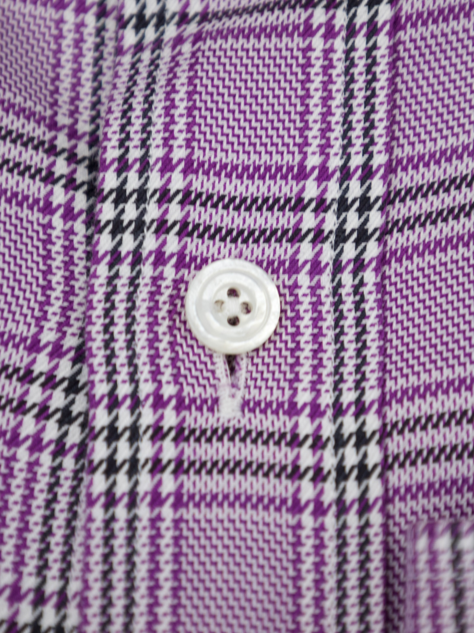 Tom Ford Lilac Cotton Prince of Wales Check Shirt