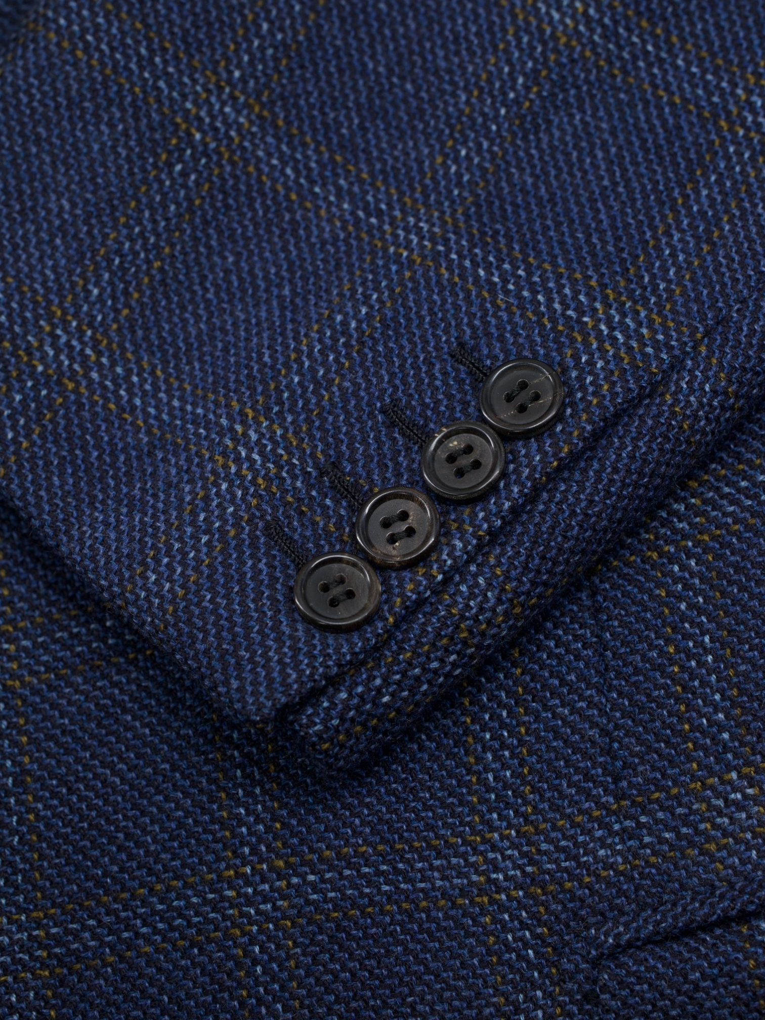 Brioni Blue & Brown Pure-Cashmere Windowpane Nomentano Jacket