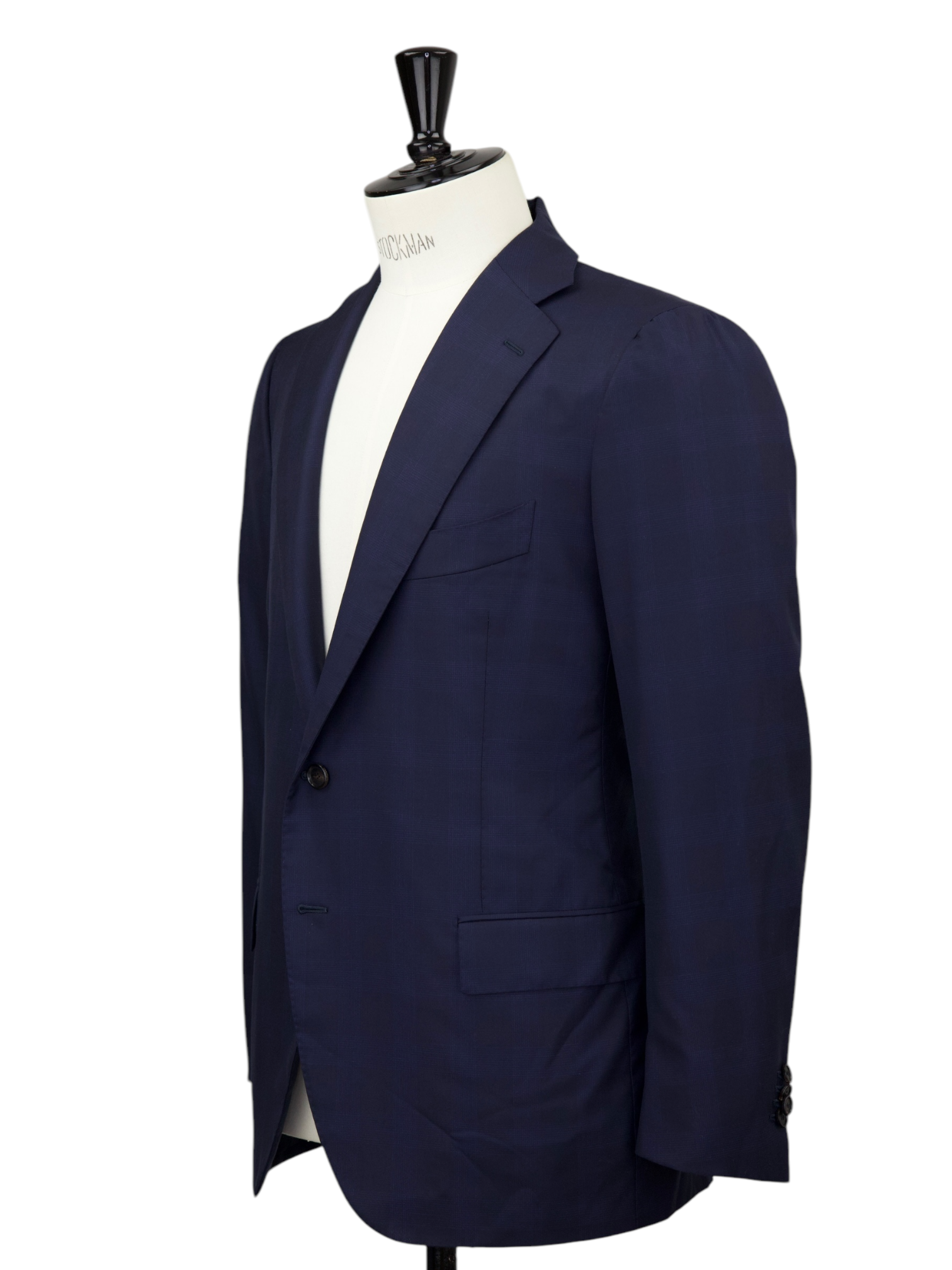 Cesare Attolini Dark Blue Super 160's Glen-Check Suit