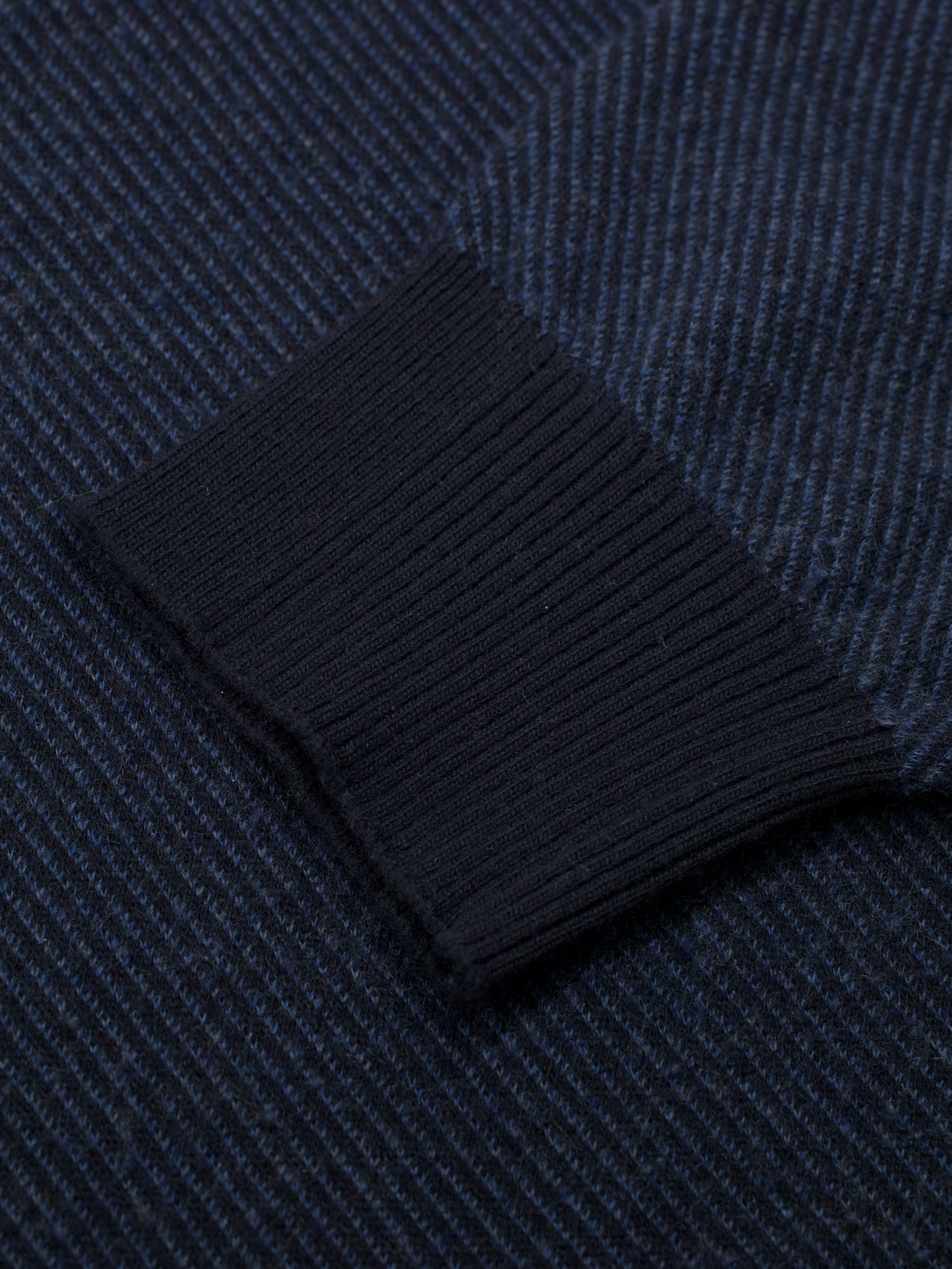 Loro Piana Steel Blue Cashmere Roadster Half-Zip Sweater