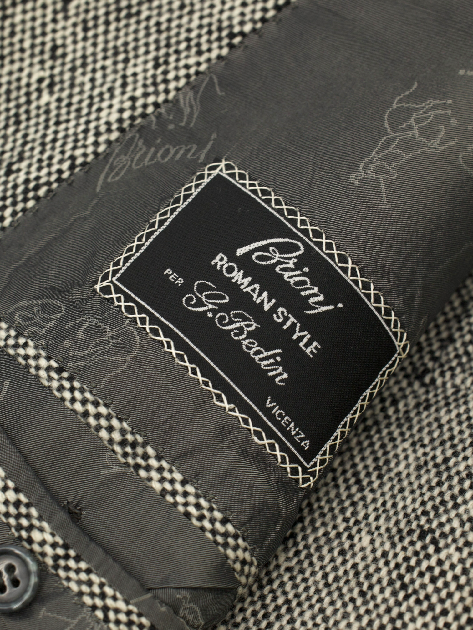 Brioni Grey Wool & Cashmere Speckled Micro-Pattern Nomentano Jacket