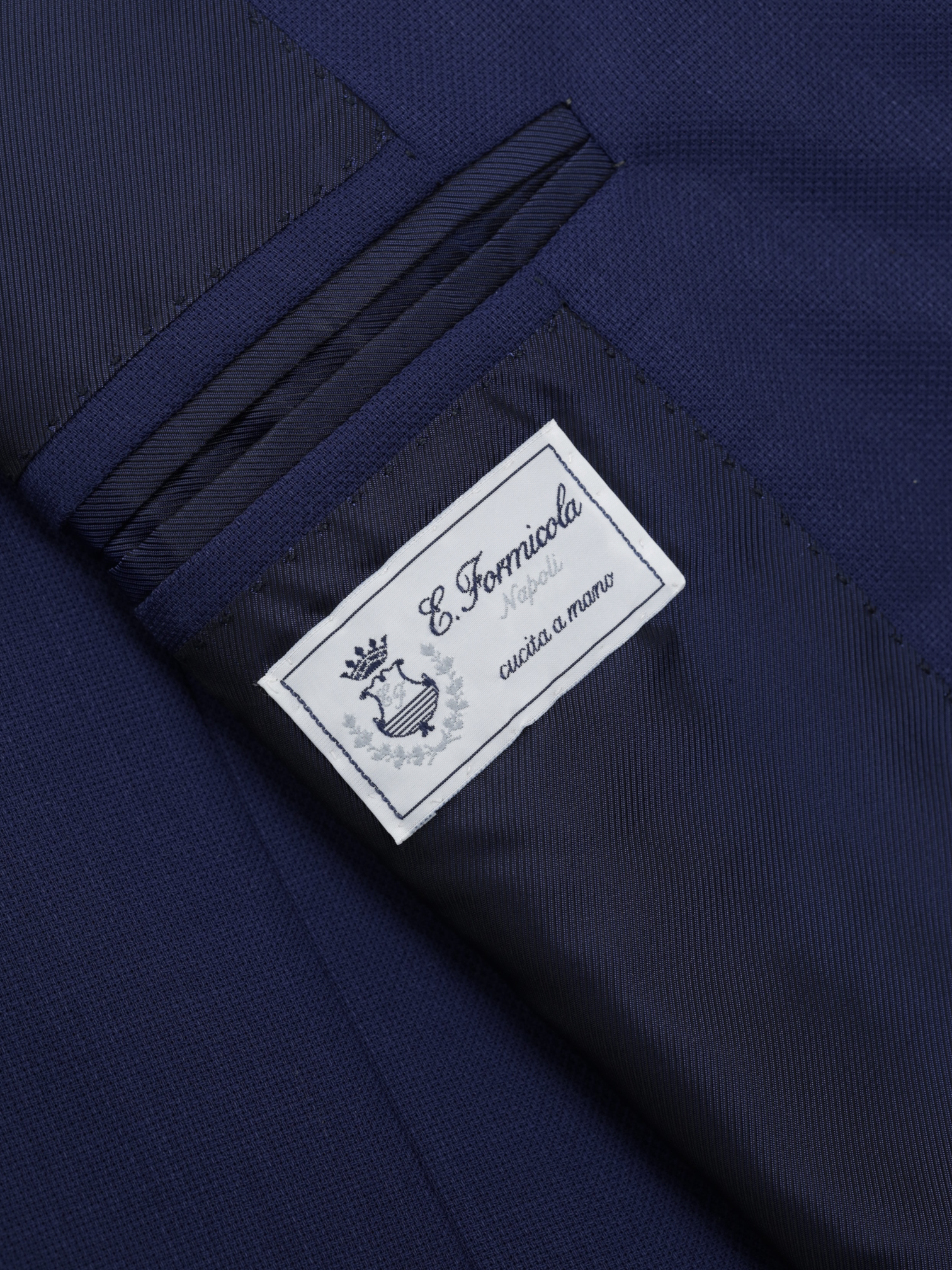 E. Formicola Kings Blue Lightweight-Wool Basket-Weave Suit