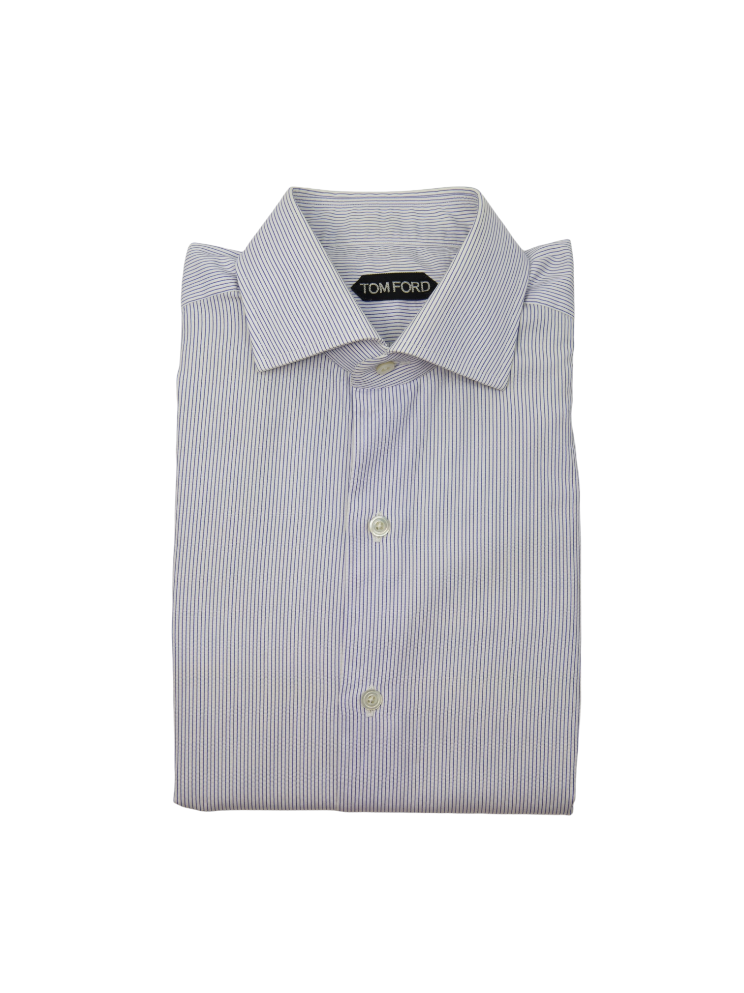 Tom Ford Light Blue Pinstripe French Cuff Shirt