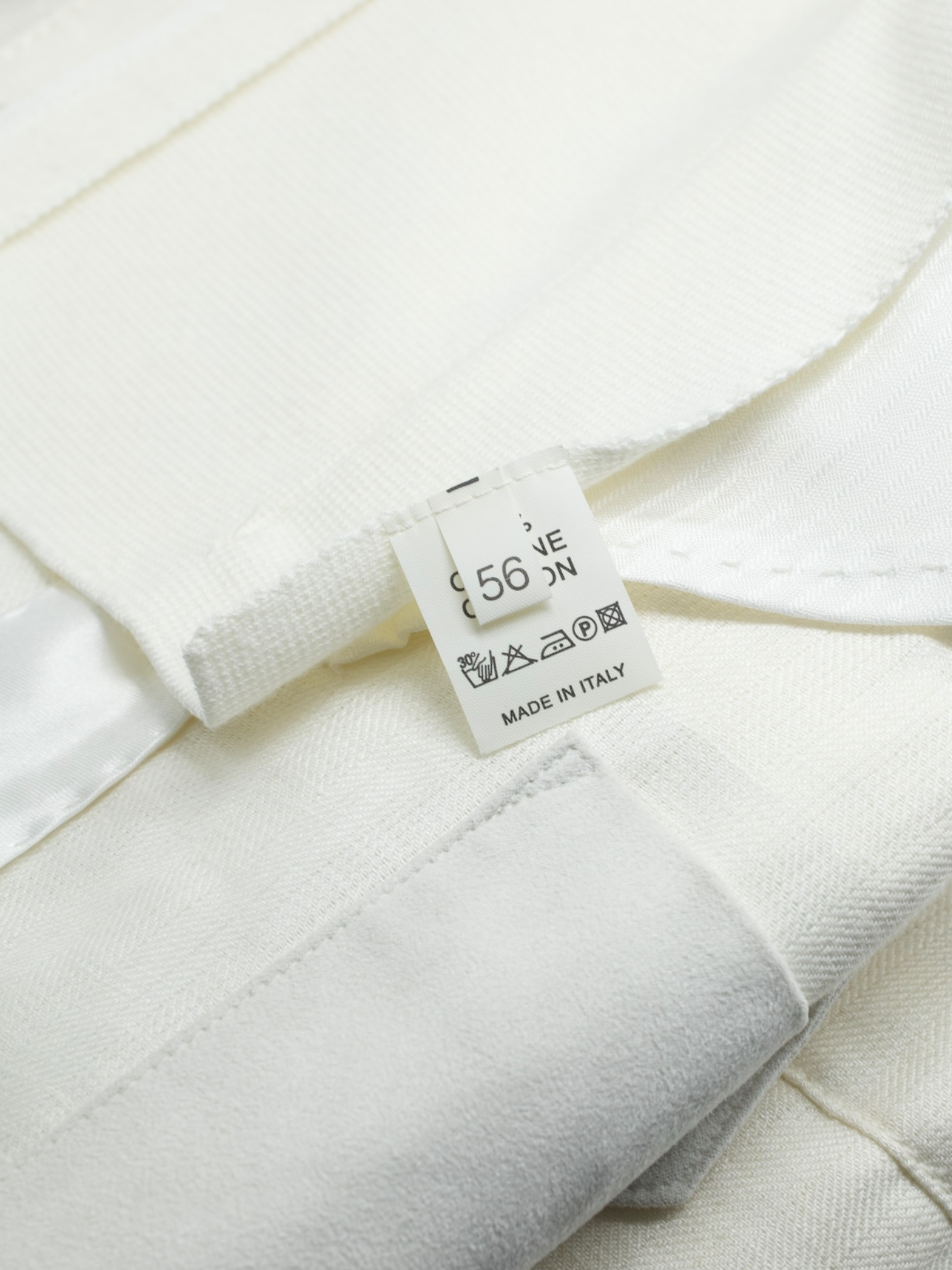 Corneliani ID Offwhite Pure Linen Herringbone Safari-Style Jacket