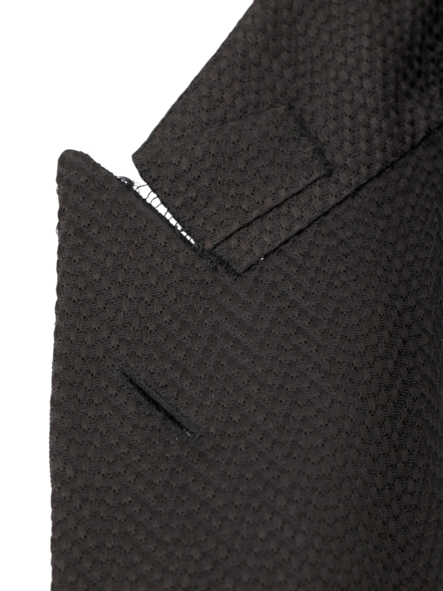 Tom Ford Black Cotton & Silk Blend Micro-Structure Smoking Jacket