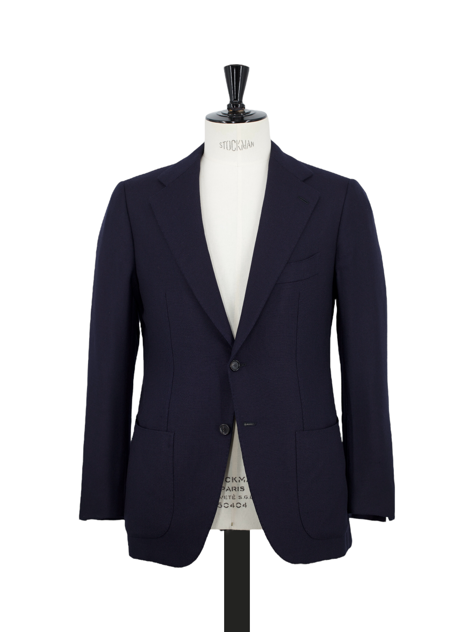 Cesare Attolini Navy Wool & Cashmere Micro-Structure Jacket