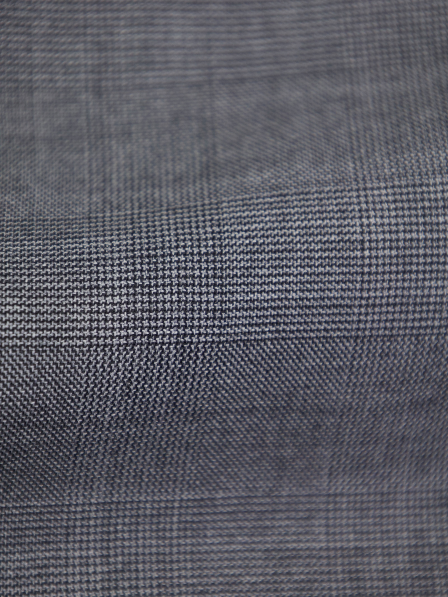 Caruso Grey Wool Glenplaid Check Trousers