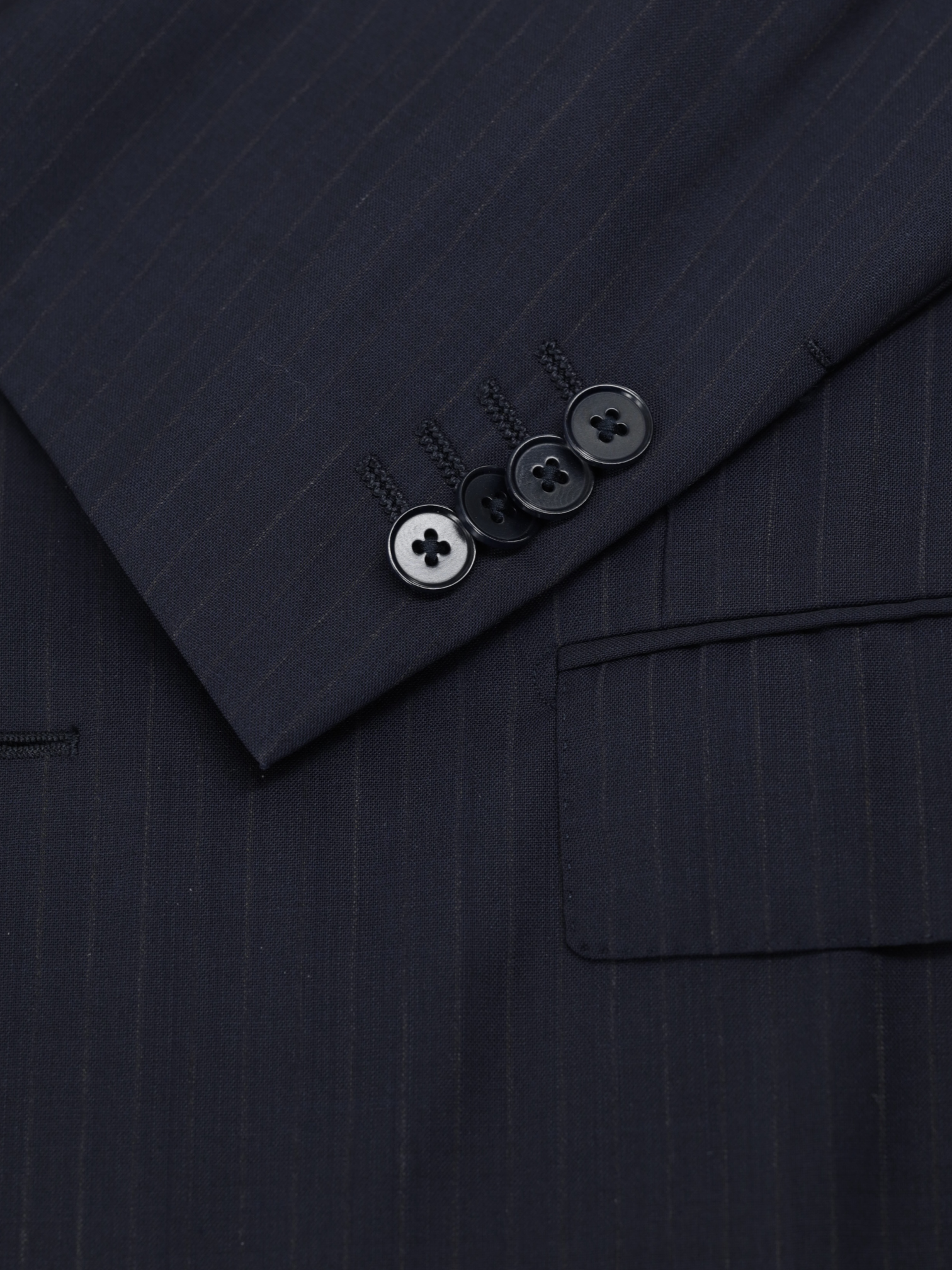 Ermenegildo Zegna Navy Fine-Wool Pinstripe Mila Suit