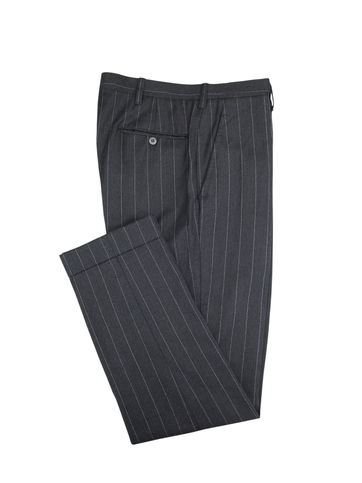 Cesare Attolini Dark Grey Super 160's & Cashmere Pinstripe Winter Suit