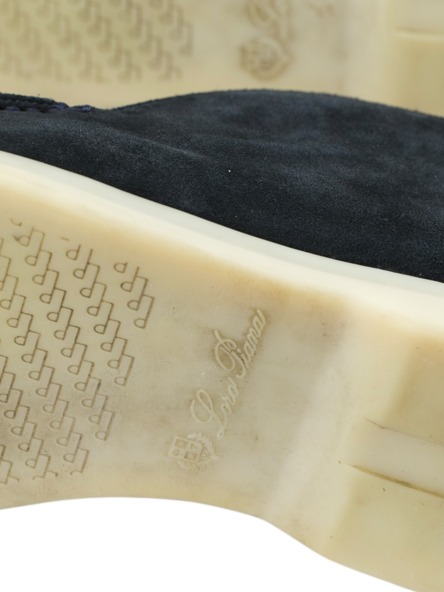 Loro Piana Navy Suede Open Walk Ankle Boots