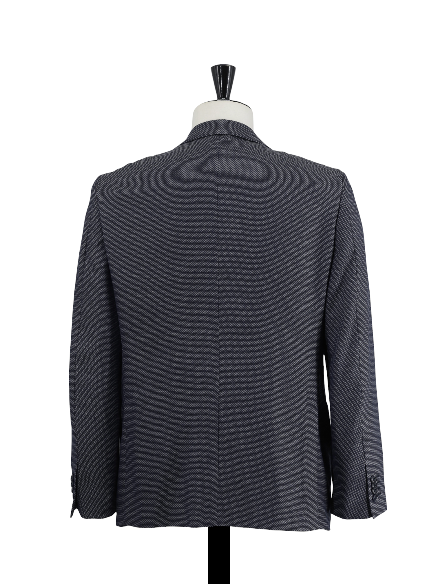 Ermenegildo Zegna Steel Grey "Cool Effect" Wool Micro-Pattern Jacket