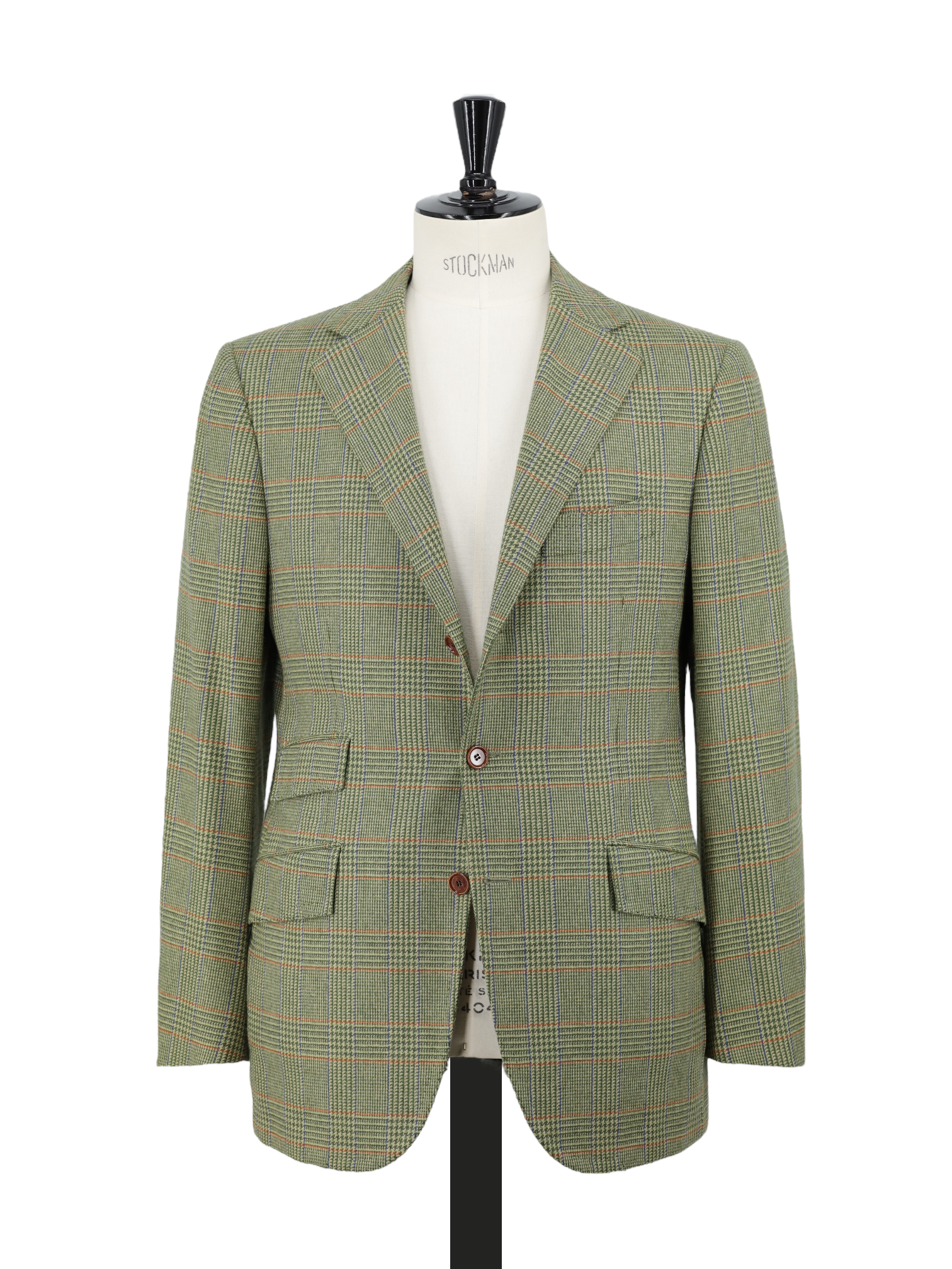 Cesare Attolini Moss Green Pure Wool Multicolor Prince of Wales Jacket