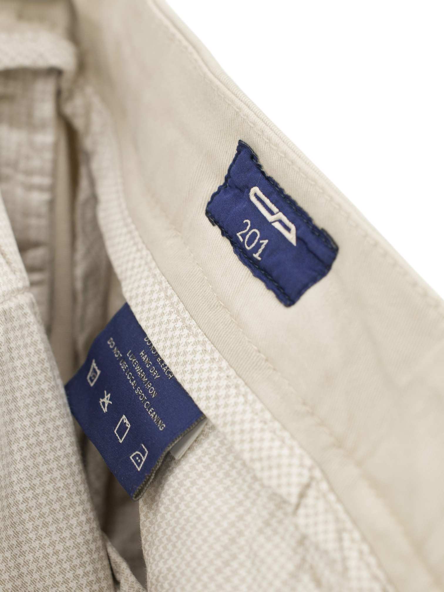 Cesare Attolini Beige Cotton "201" Dress Chino