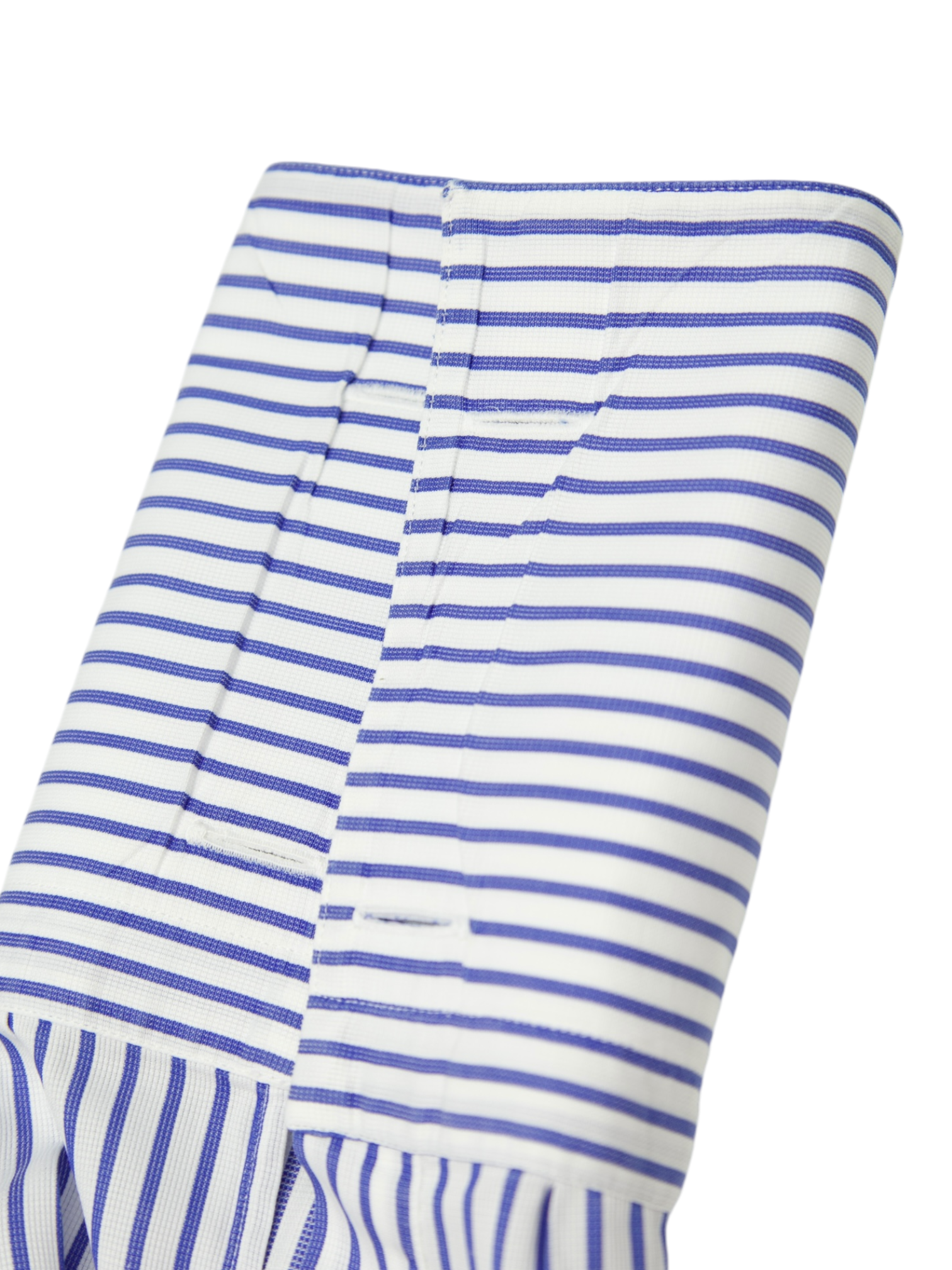 Brioni White & Royal Blue Cotton Bengal Stripe Shirt