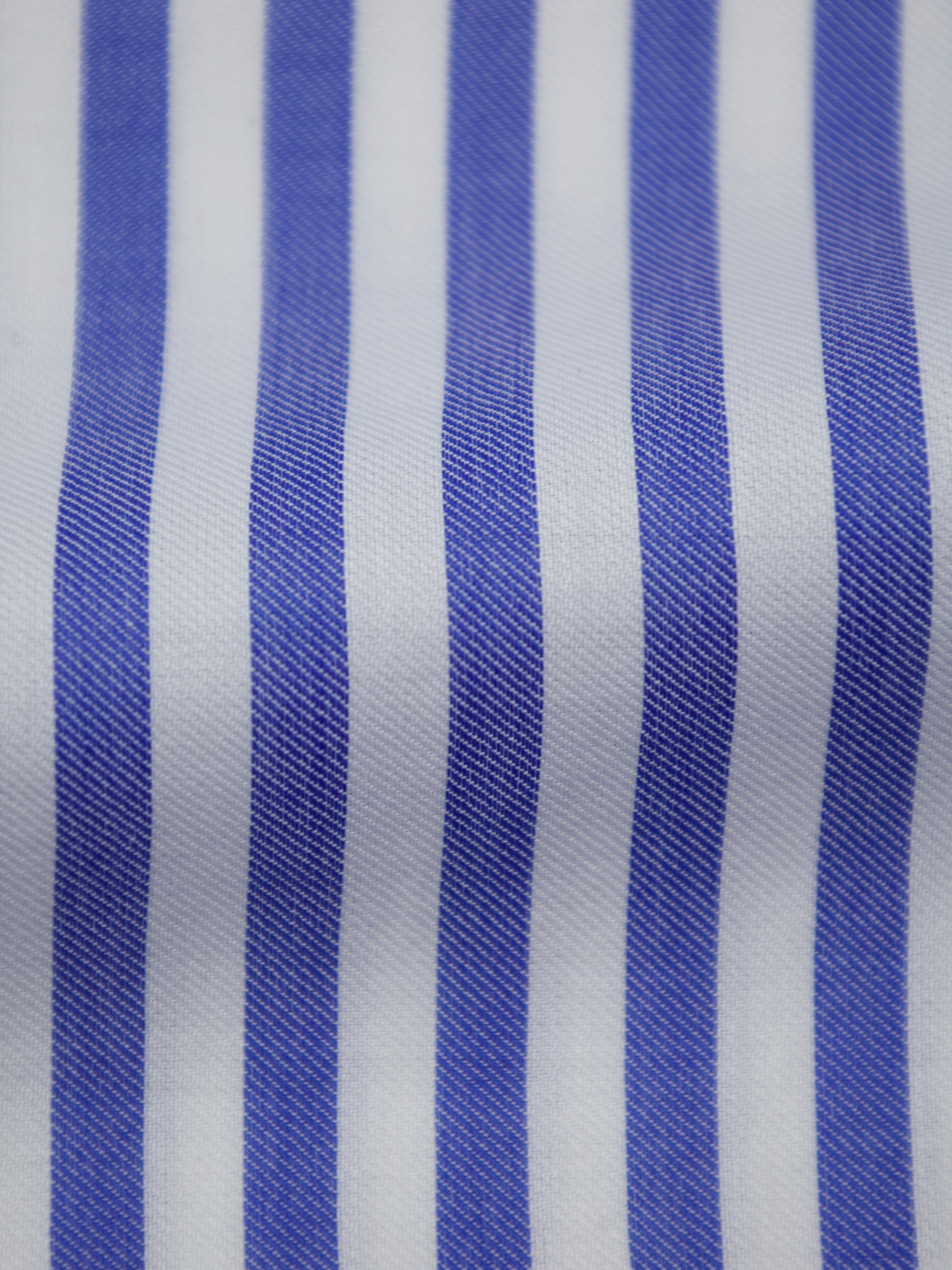 Fray White & Azure Blue Bengal Stripe Cotton Shirt