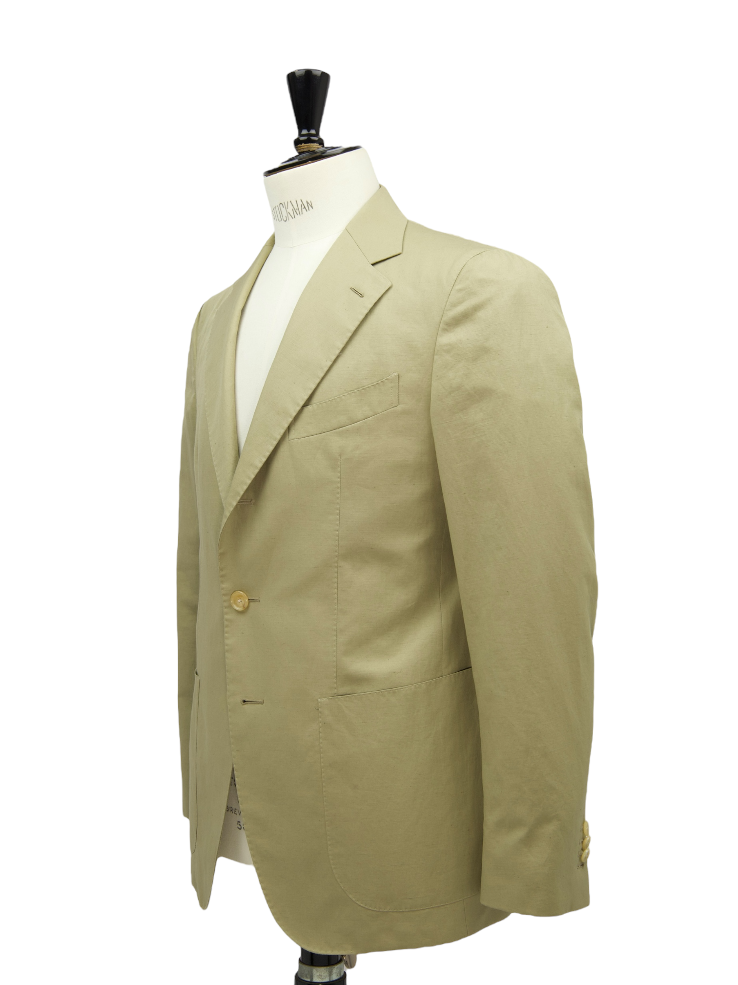 Caruso Khaki Cotton & Linen Aida Suit