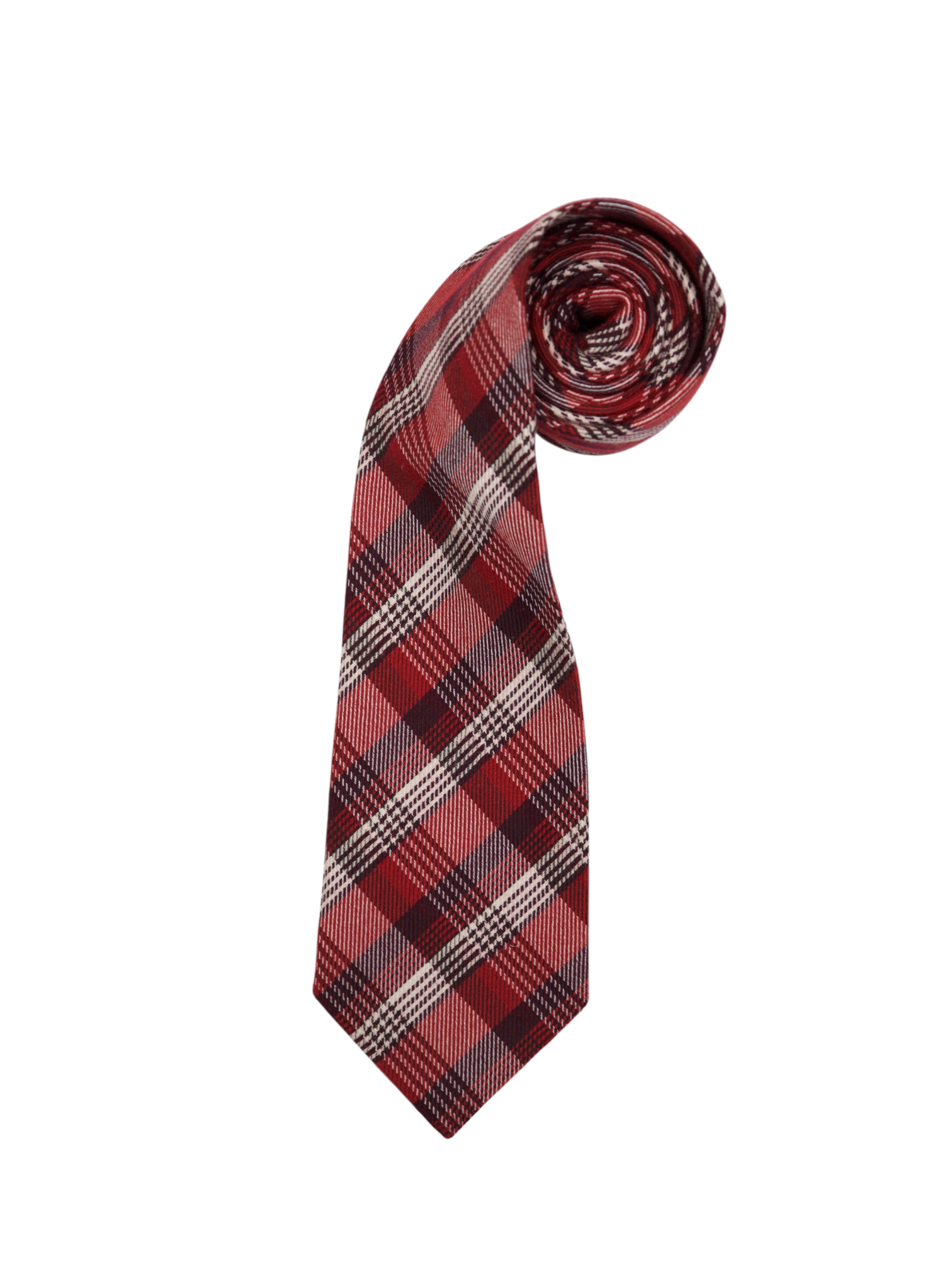 Tom Ford Red Tartan-Check Cashmere & Silk Tie