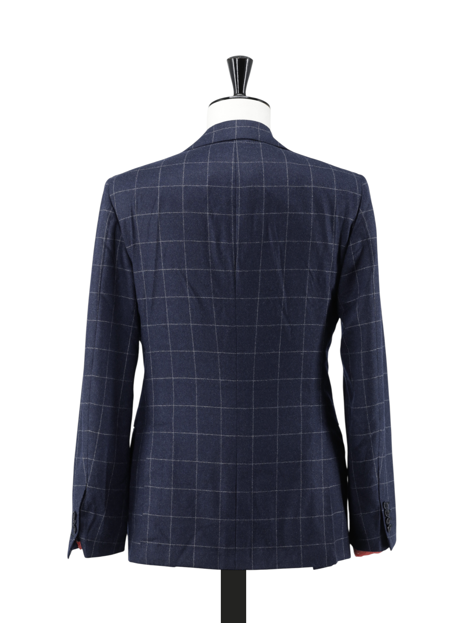 Kiton Navy Pure Plushy-Cashmere Windowpane Sartorial Winter Suit