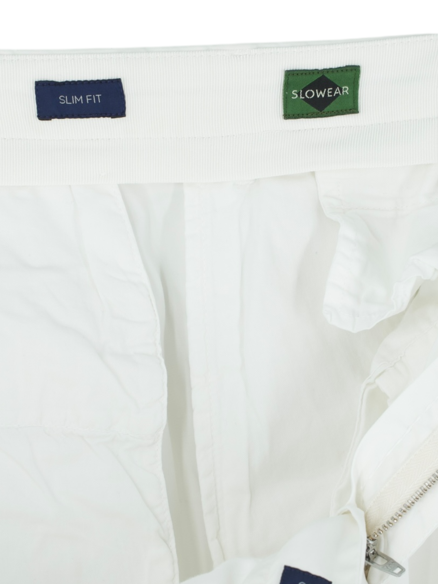 Incotex White Cotton-Stretch "Royal Batavia" Slowear Chino