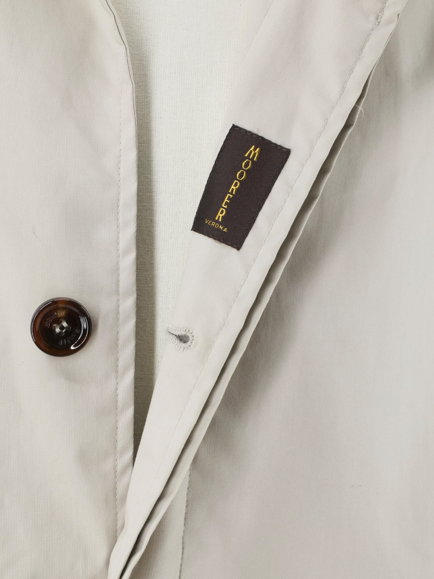 MooRER Beige Cotton-Blend "Canova" Raincoat