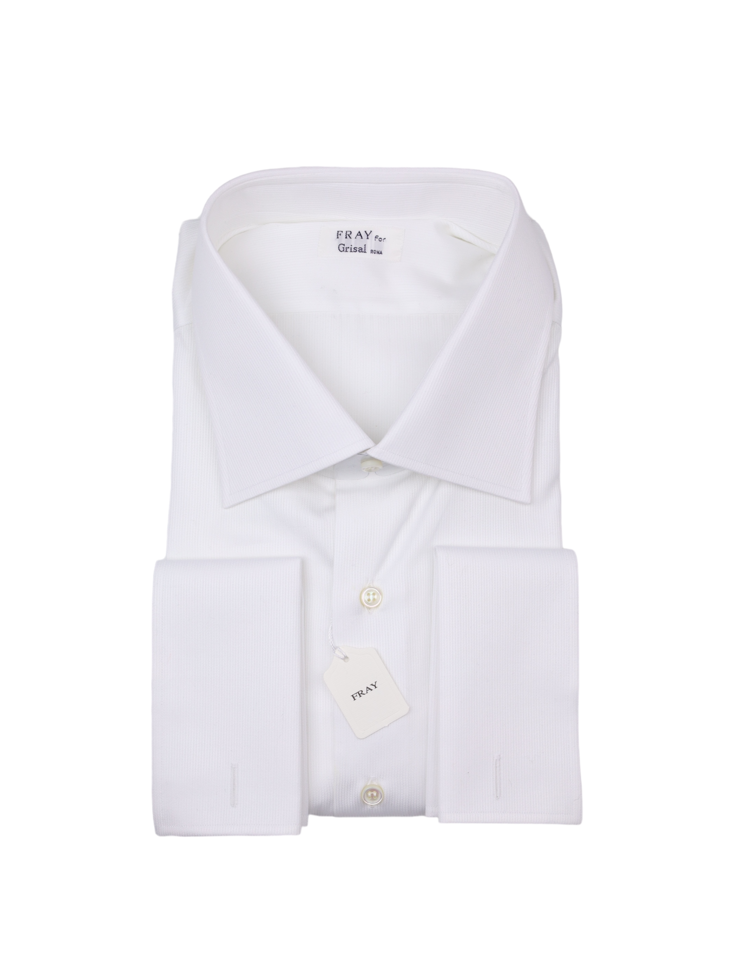 Fray White Cotton Micro-Stripe Shirt