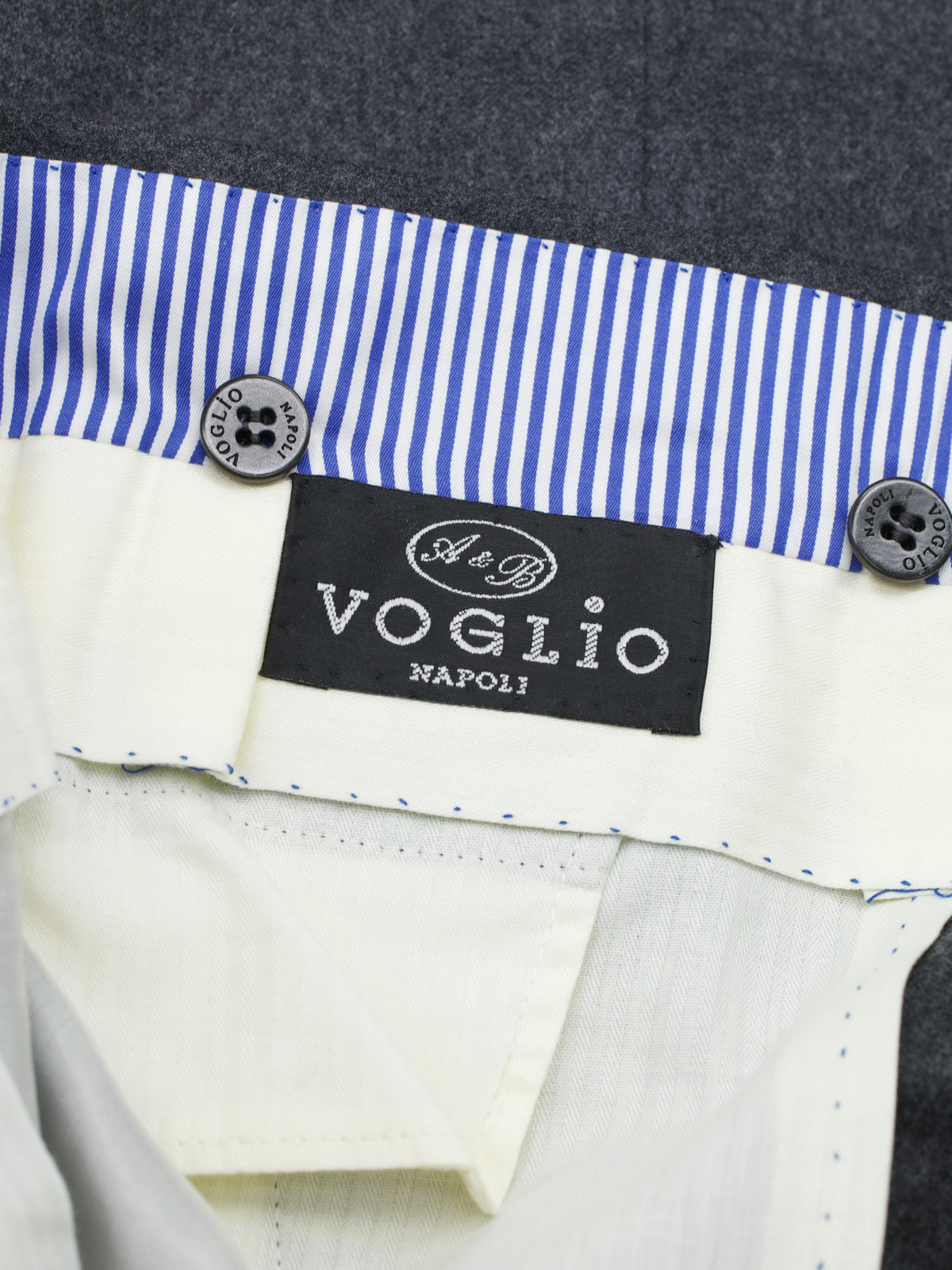 Sartoria Voglio Grey Scabal Wool-Flannel Sartorial Trousers