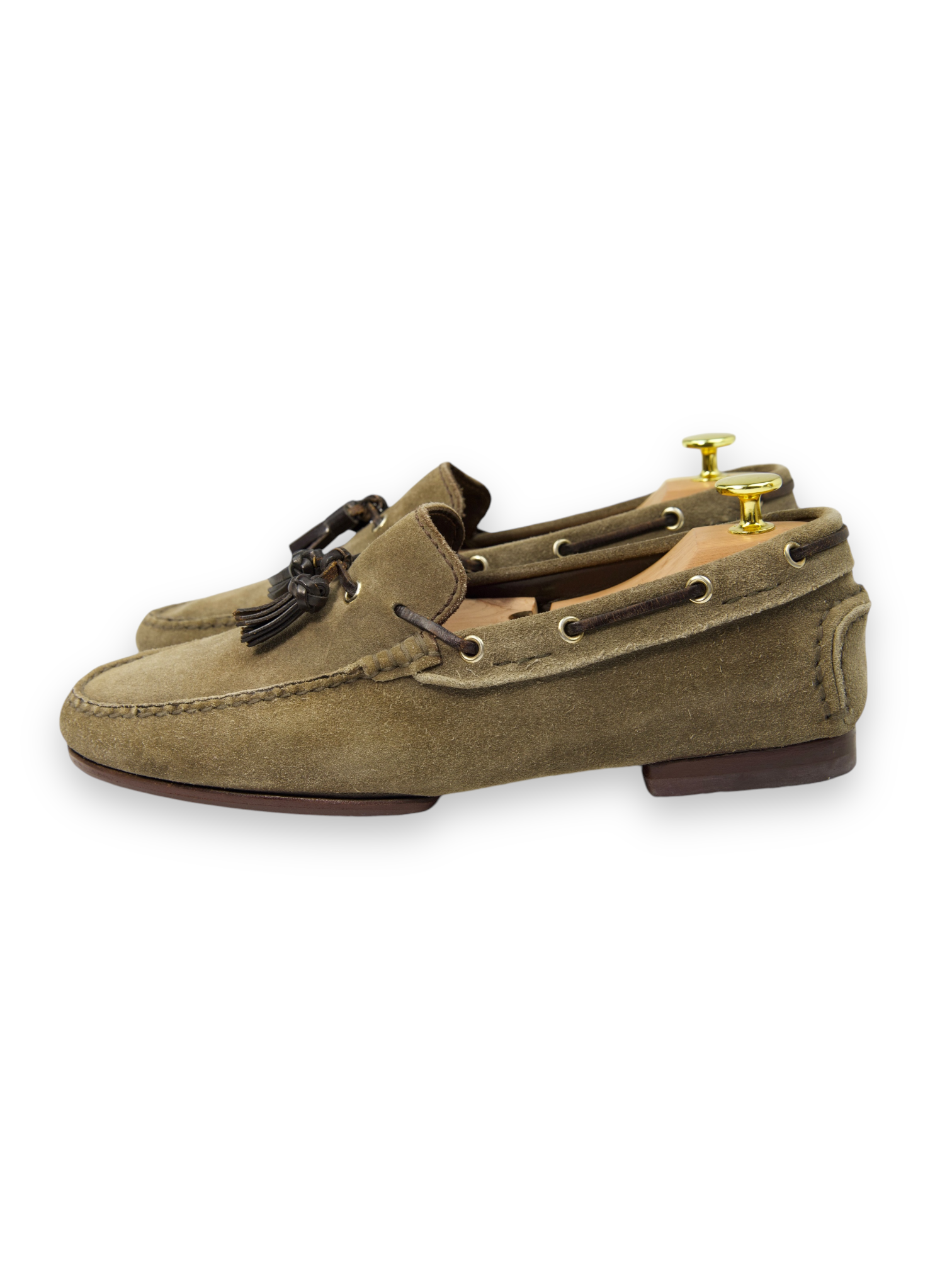 Tom Ford Taupe Suede Boat Shoes