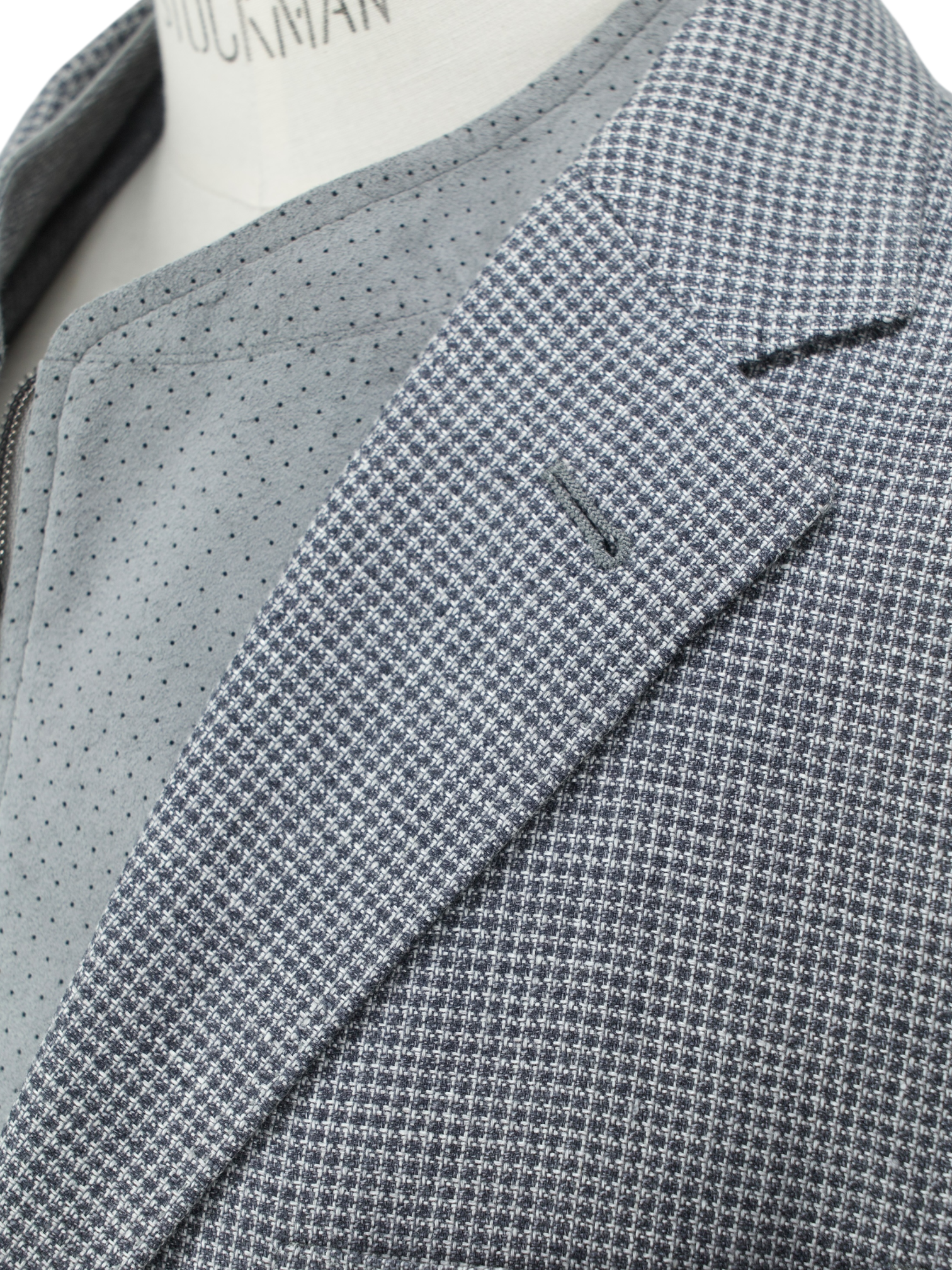 Corneliani ID Grey Hemp & Wool Micro-Pattern "Light Living" Jacket