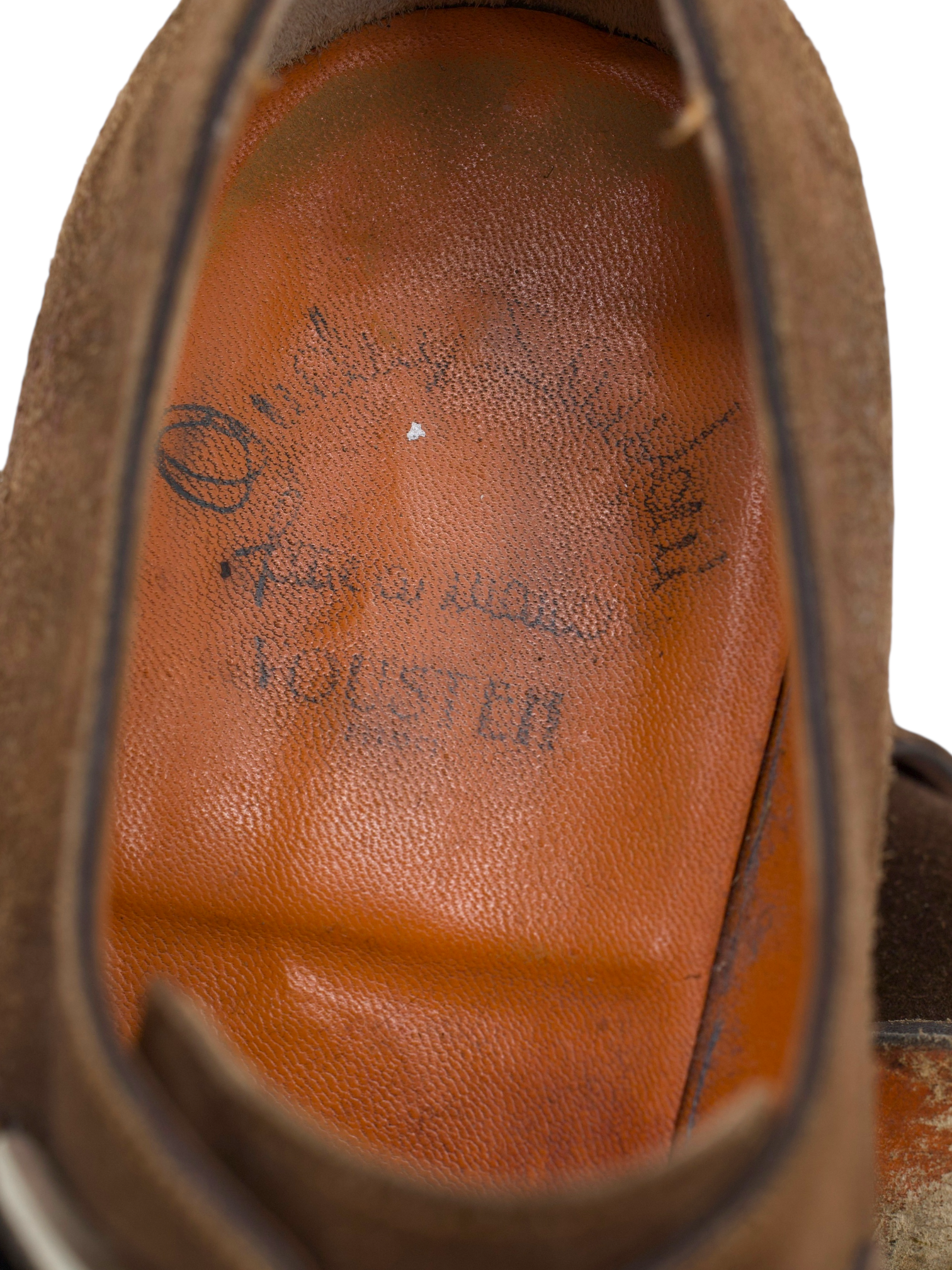 Santoni Brown Suede Handgrade Single Monk-Straps