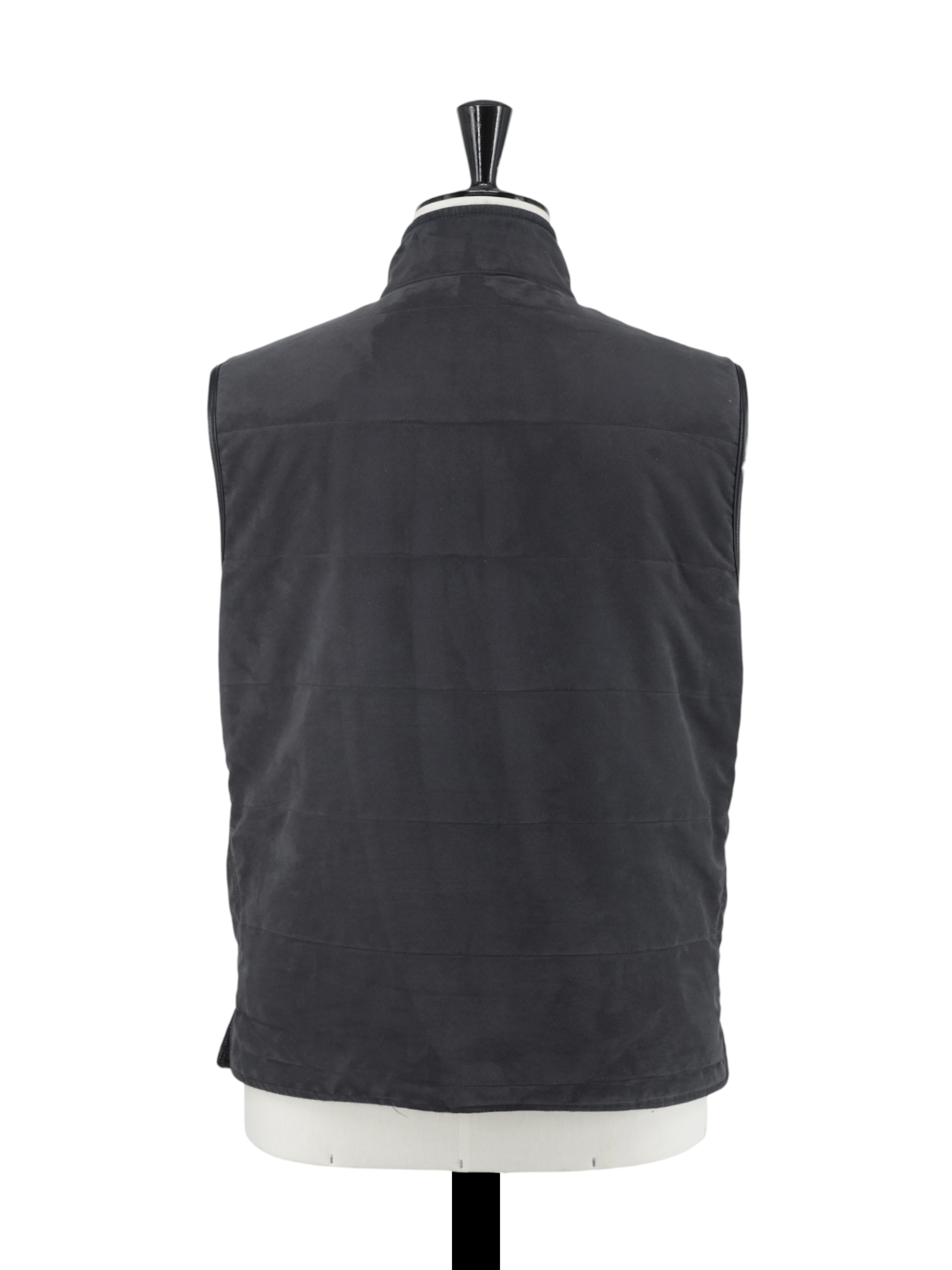 Corneliani Dark Grey Reversible Wool & Suede Bodywarmer Vest