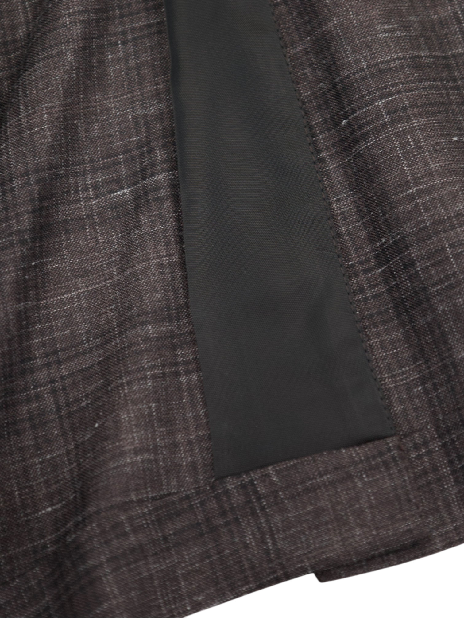 Ermenegildo Zegna Walnut Brown Cashmere, Silk & Linen Melange-Check Jacket