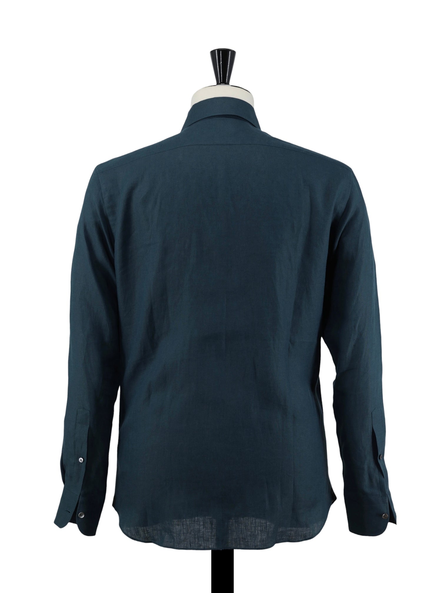 Ermenegildo Zegna Dark Teal Oasi-Linen Regular-Fit Shirt