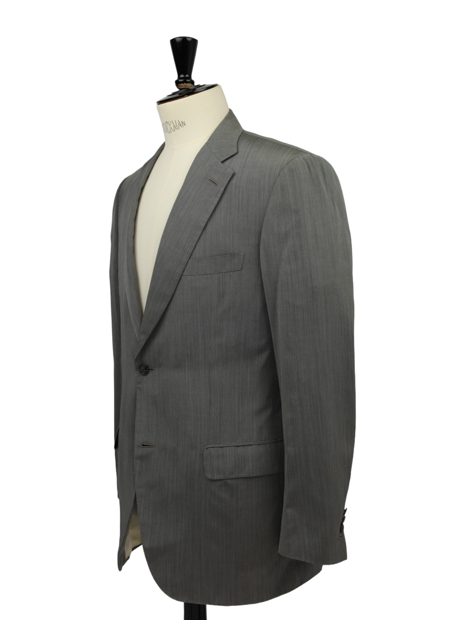 Brioni Light Grey Micro-Stripe Silk & Cashmere Chigi Suit
