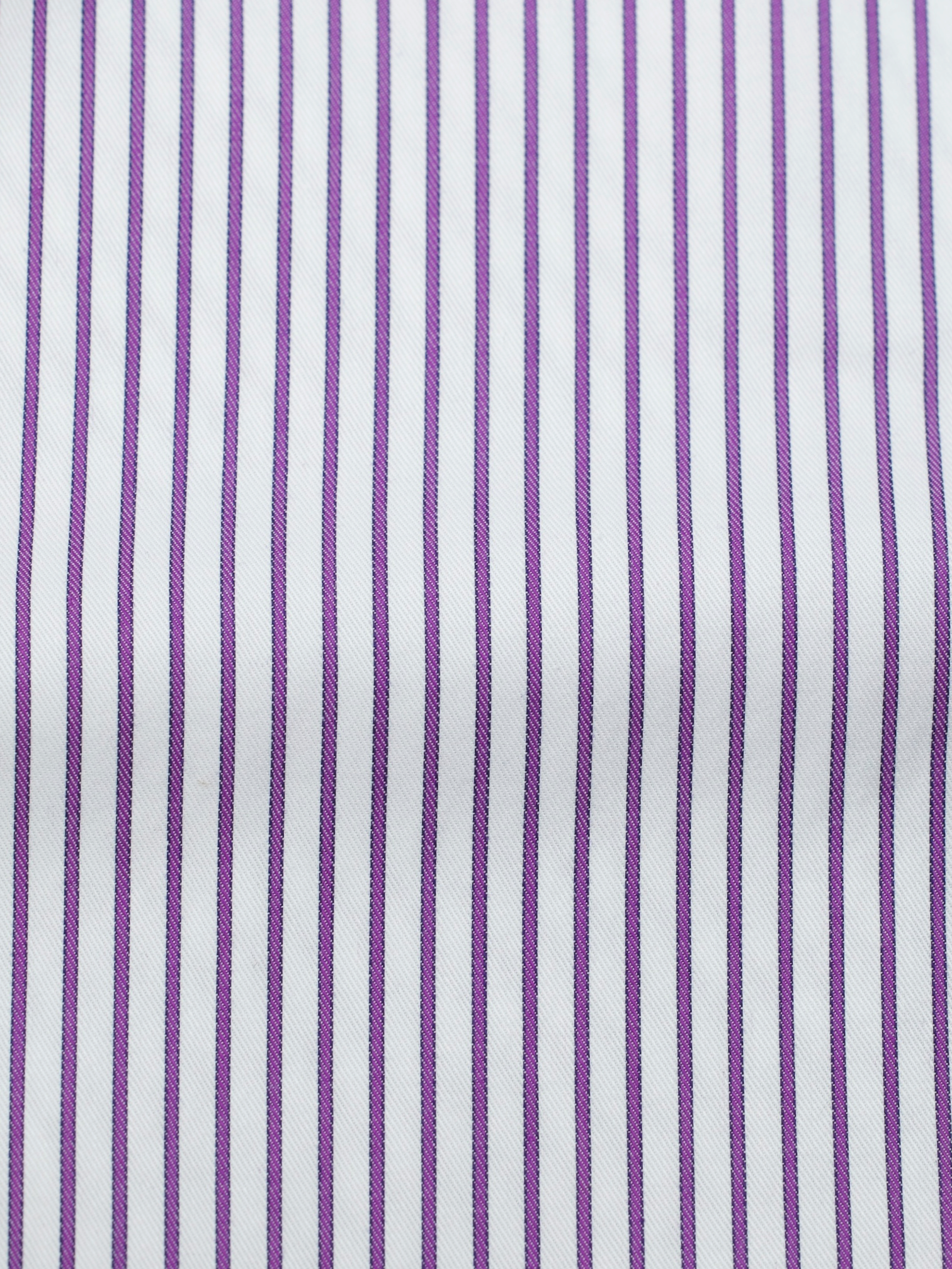 Kiton White & Purple Cotton Pinstripe French-Cuff Shirt