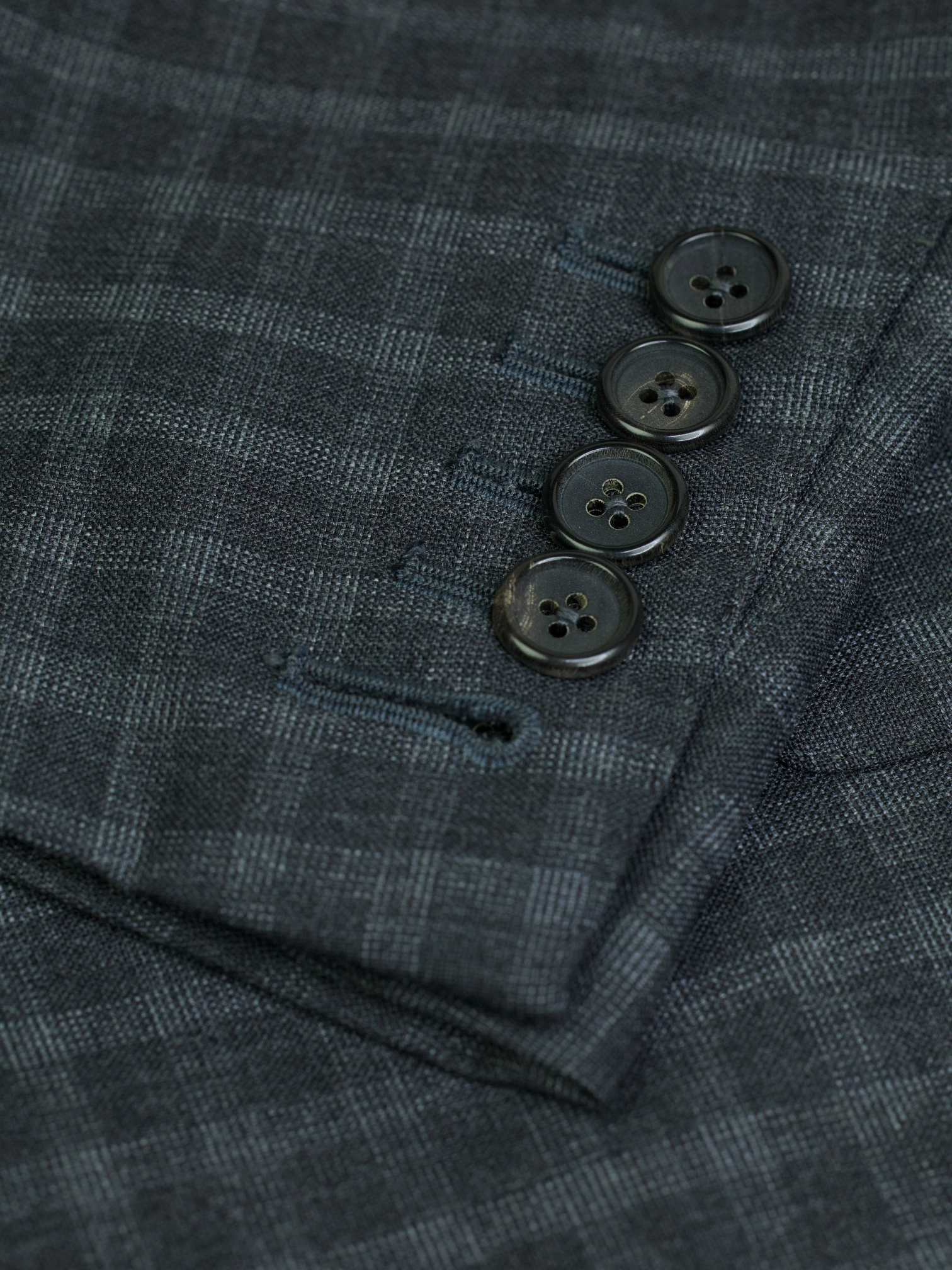 Tom Ford Grey Wool Gingham-Check Windsor Jacket