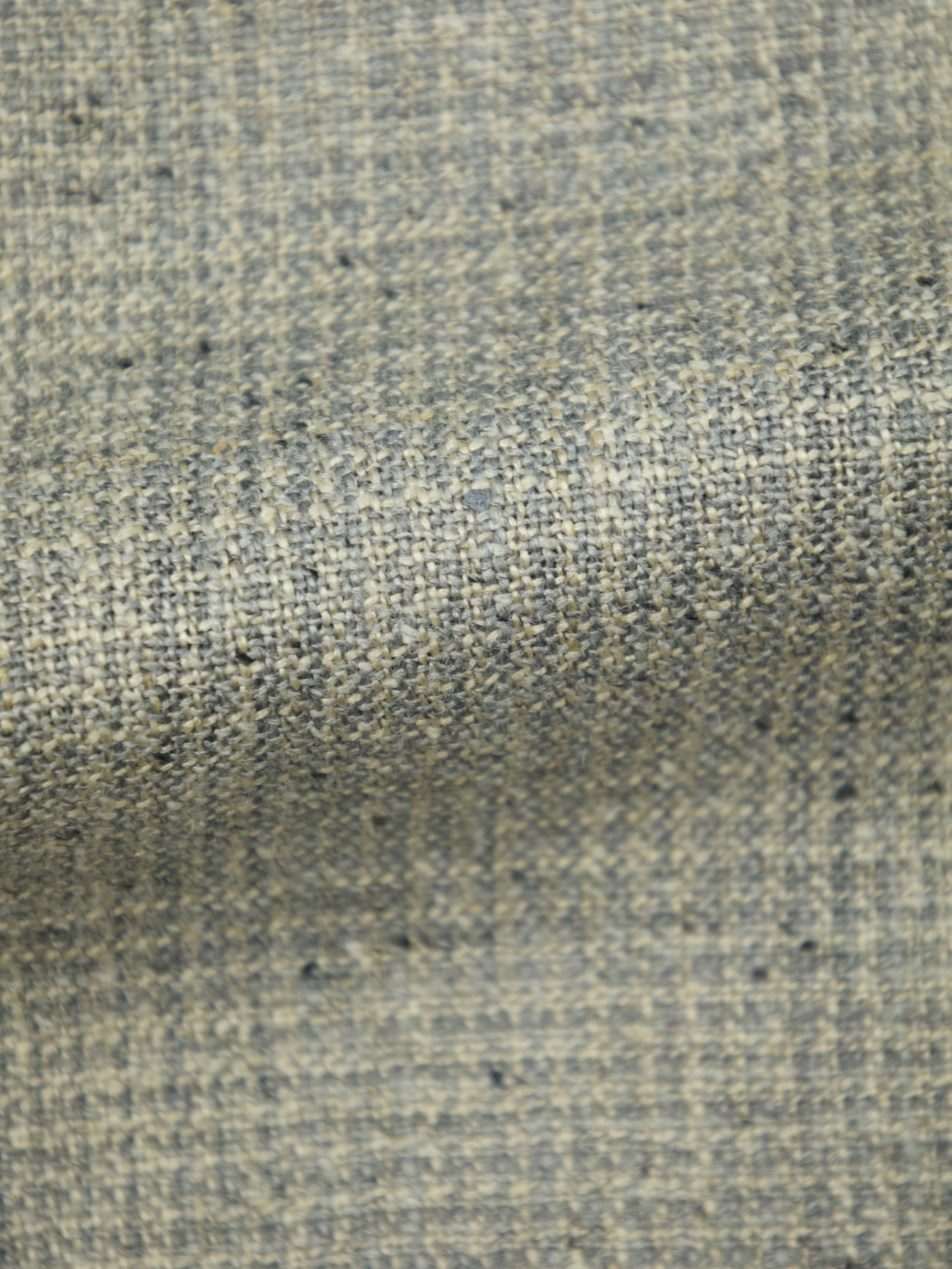 Corneliani Light Grey Double Breasted Silk, Linen & Wool Micro-Pattern Jacket