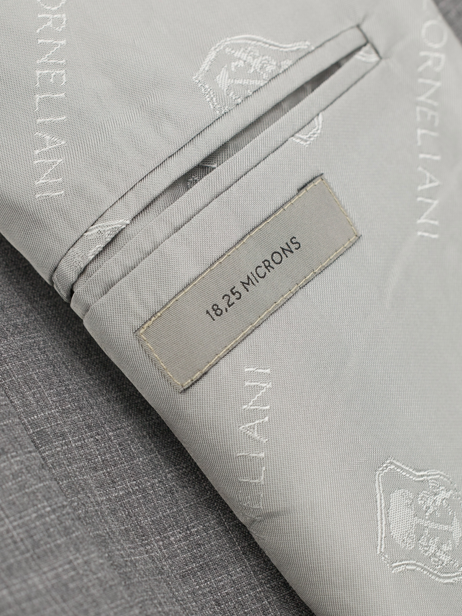 Corneliani Light Grey Super 110's Micro-Check Suit