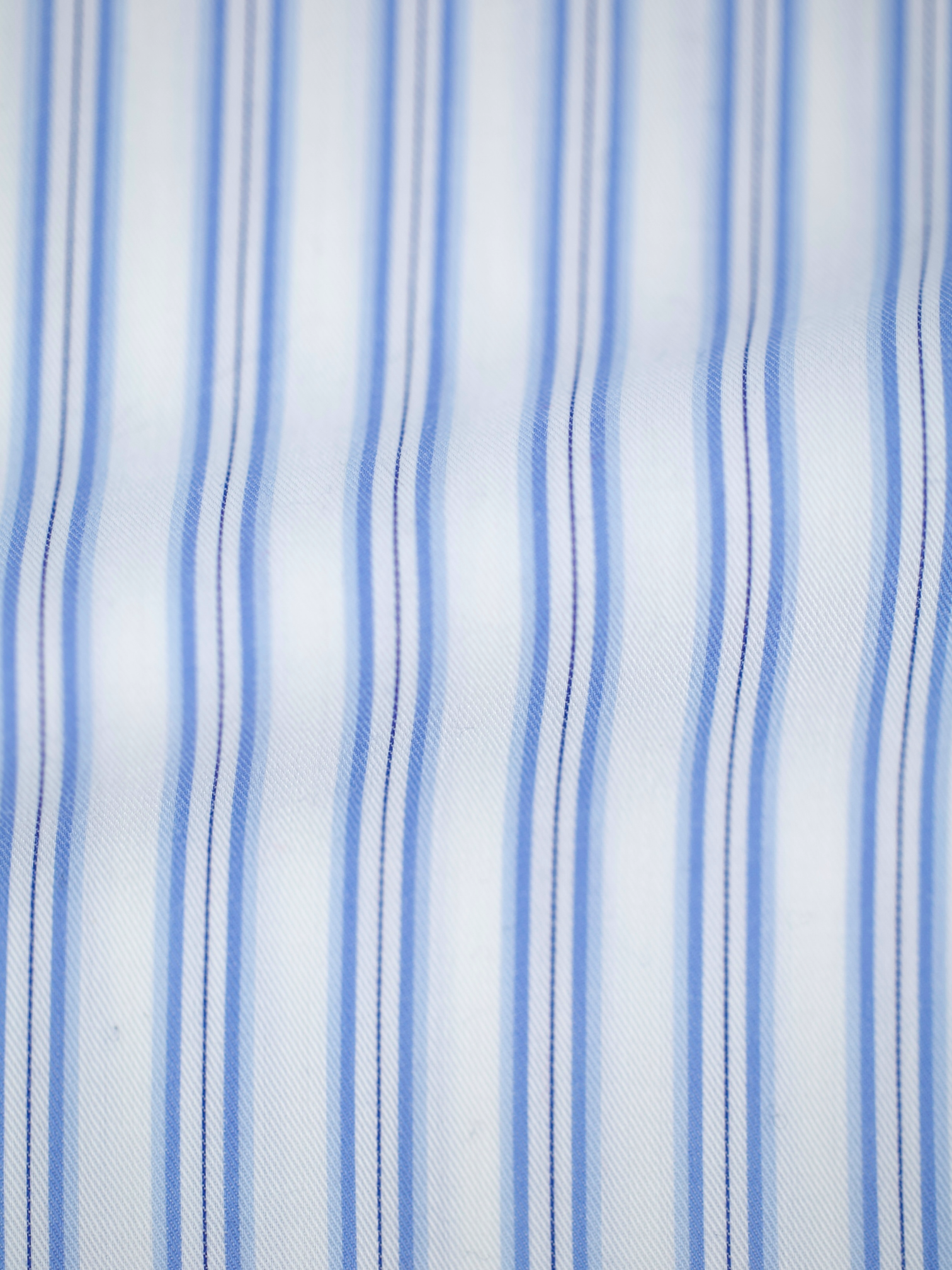 Ermenegildo Zegna Blue & White Cotton Striped Dress Shirt