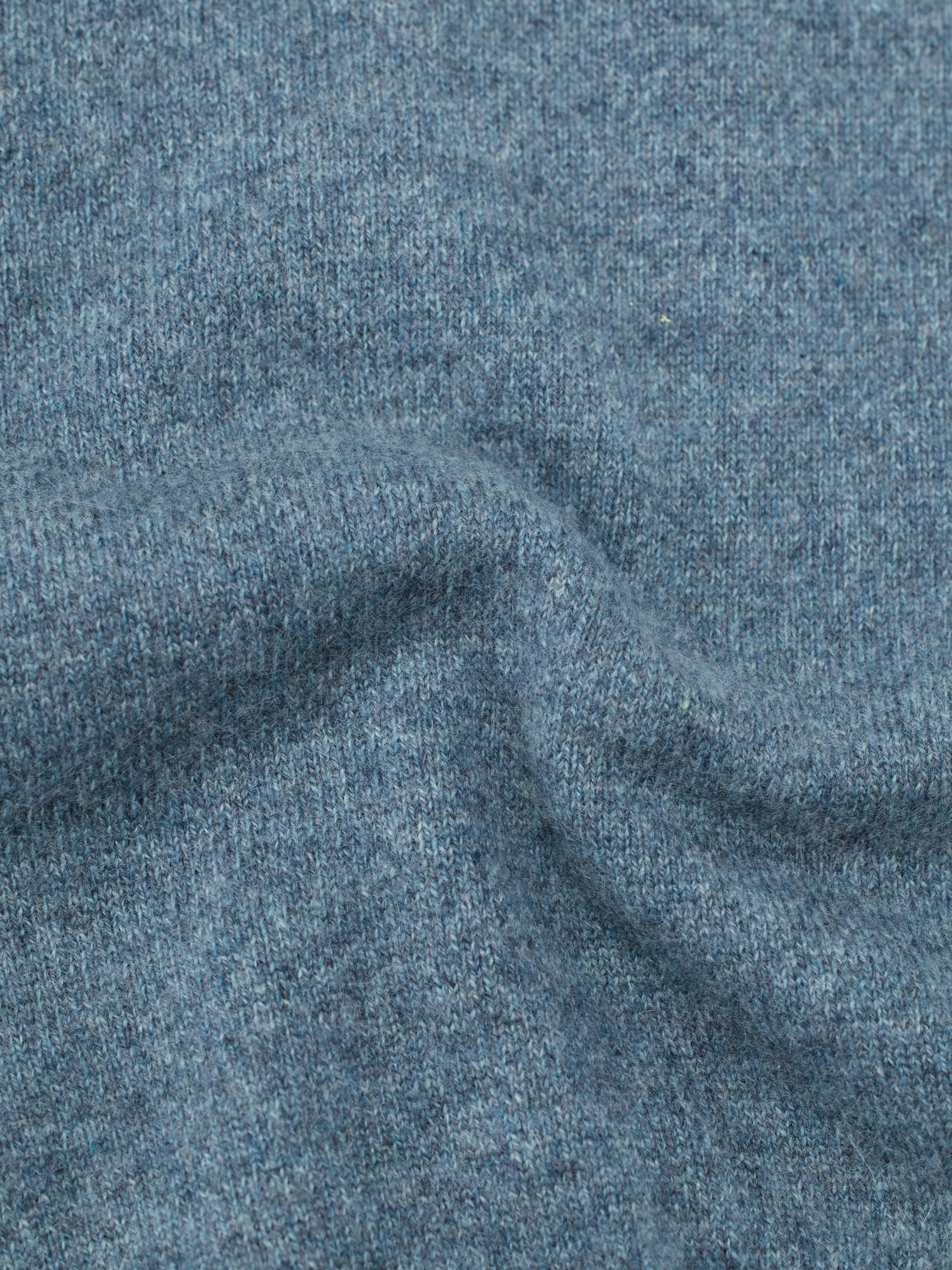 Cesare Attolini Steel Blue Duvet Cashmere Half-Zip Knitwear