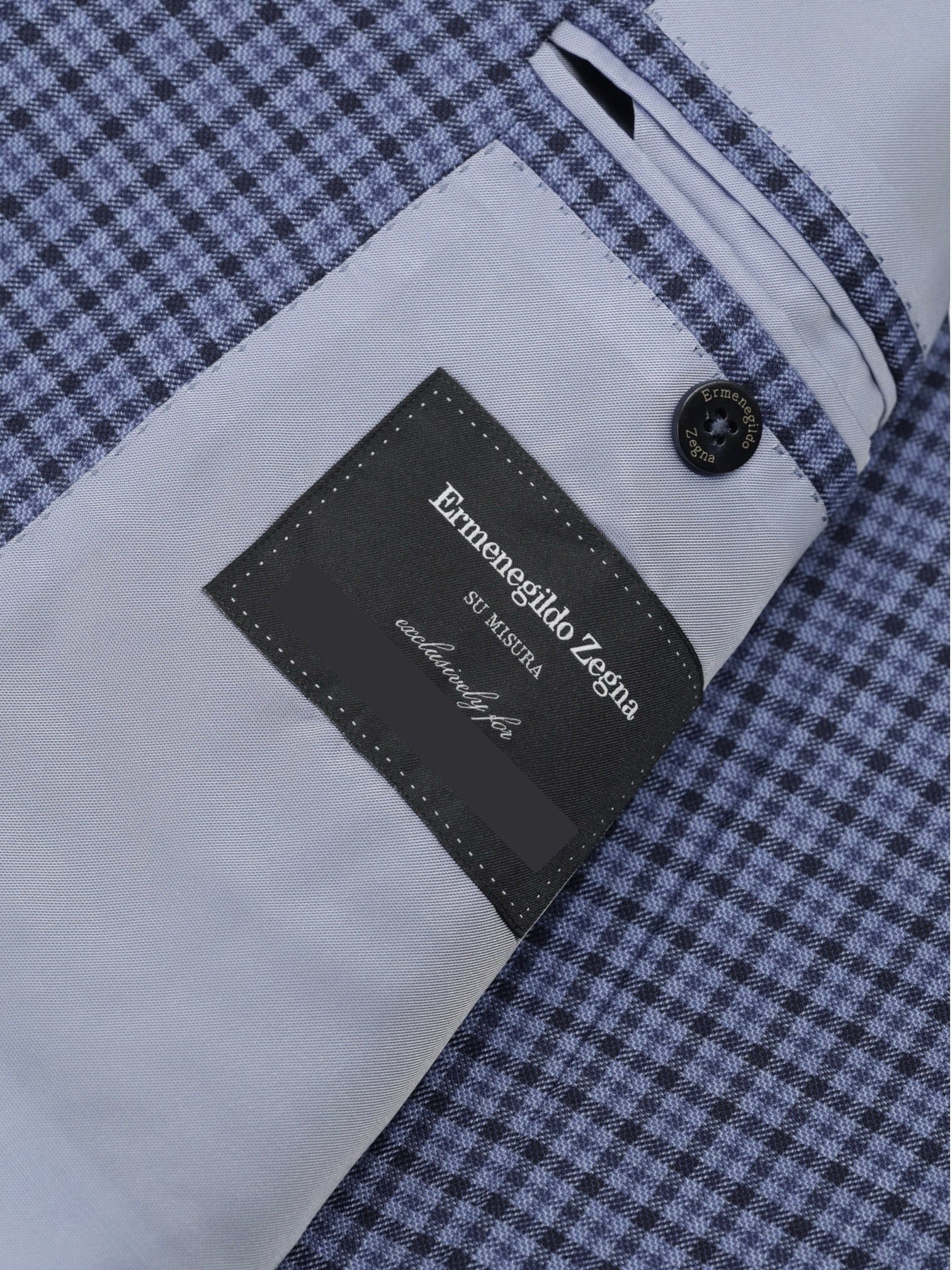 Ermenegildo Zegna Steel Blue Lightweight-Cashmere Checkered Mila Jacket