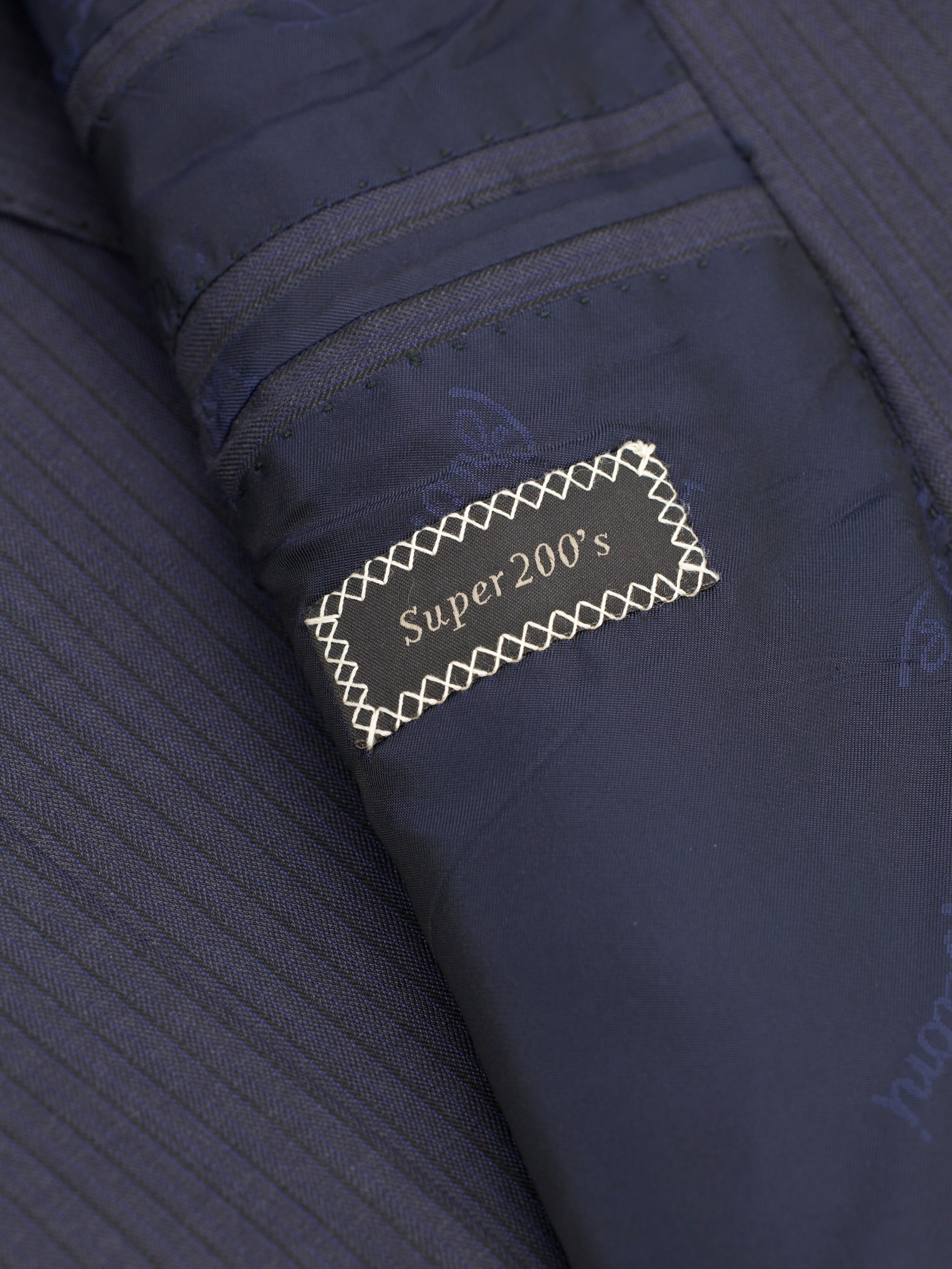 Brioni Dark Blue Super 200's Pinstripe Brunico Suit