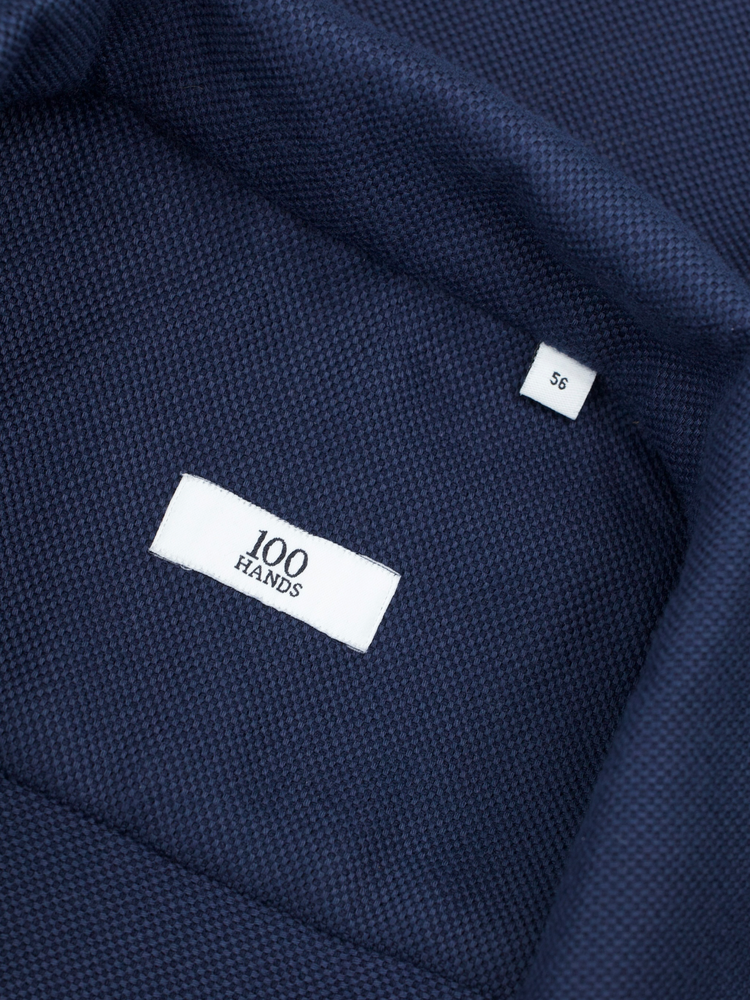 100 Hand Dark Blue Drago Cotton-Piqué Traveller Jacket