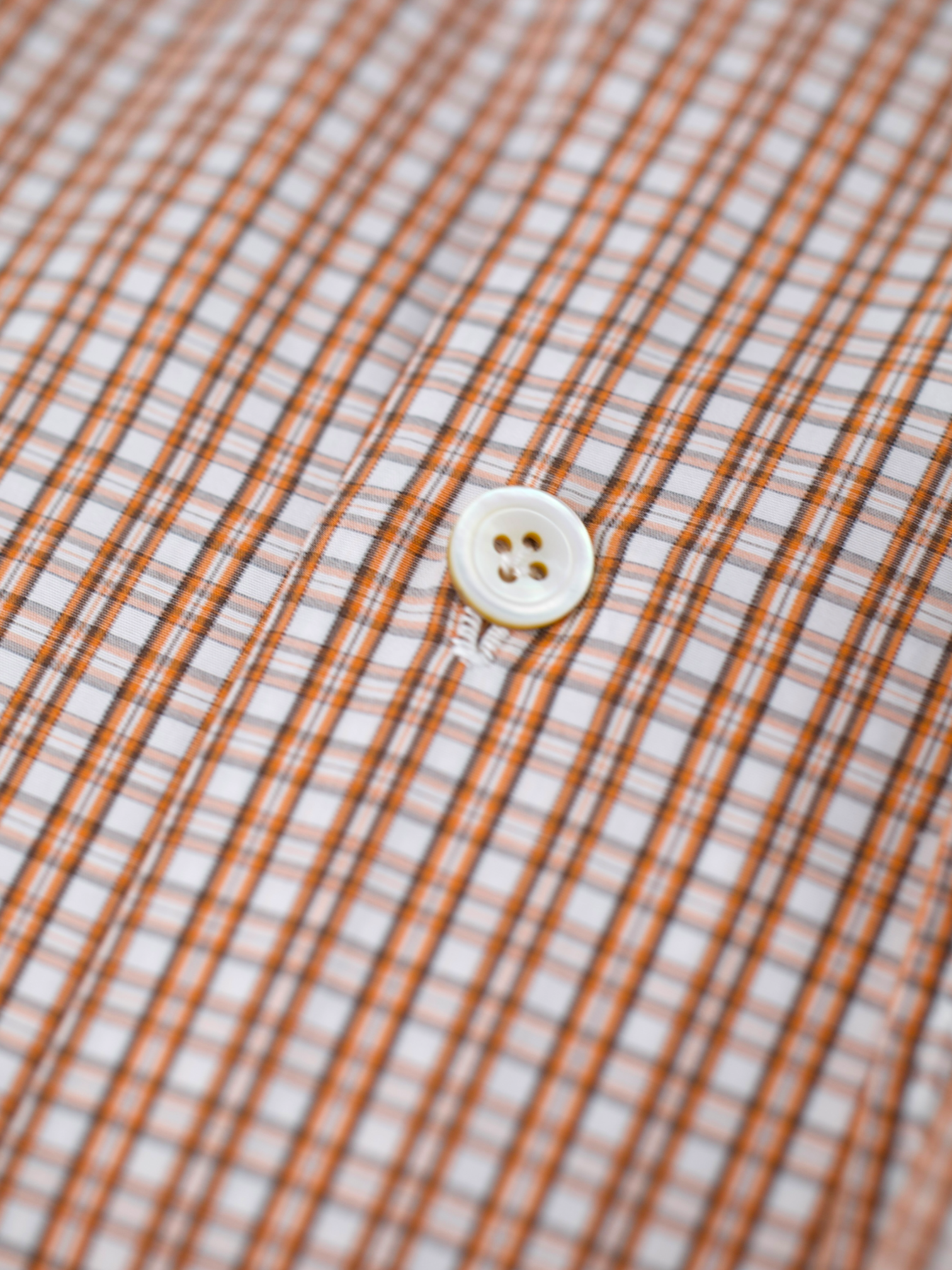 Kiton White & Red Cotton Gingham Check Button-Down Shirt