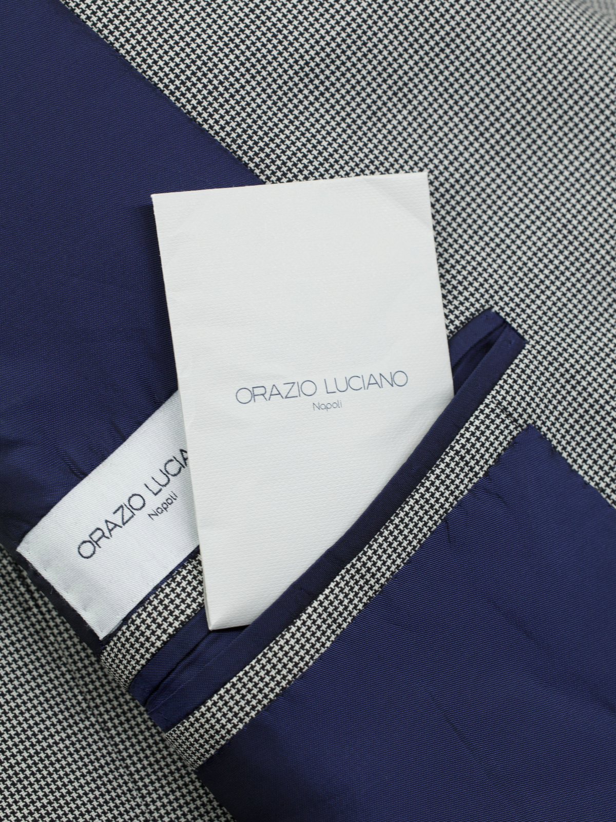 Orazio Luciano Black & Grey Fine-Wool Puppytooth Suit
