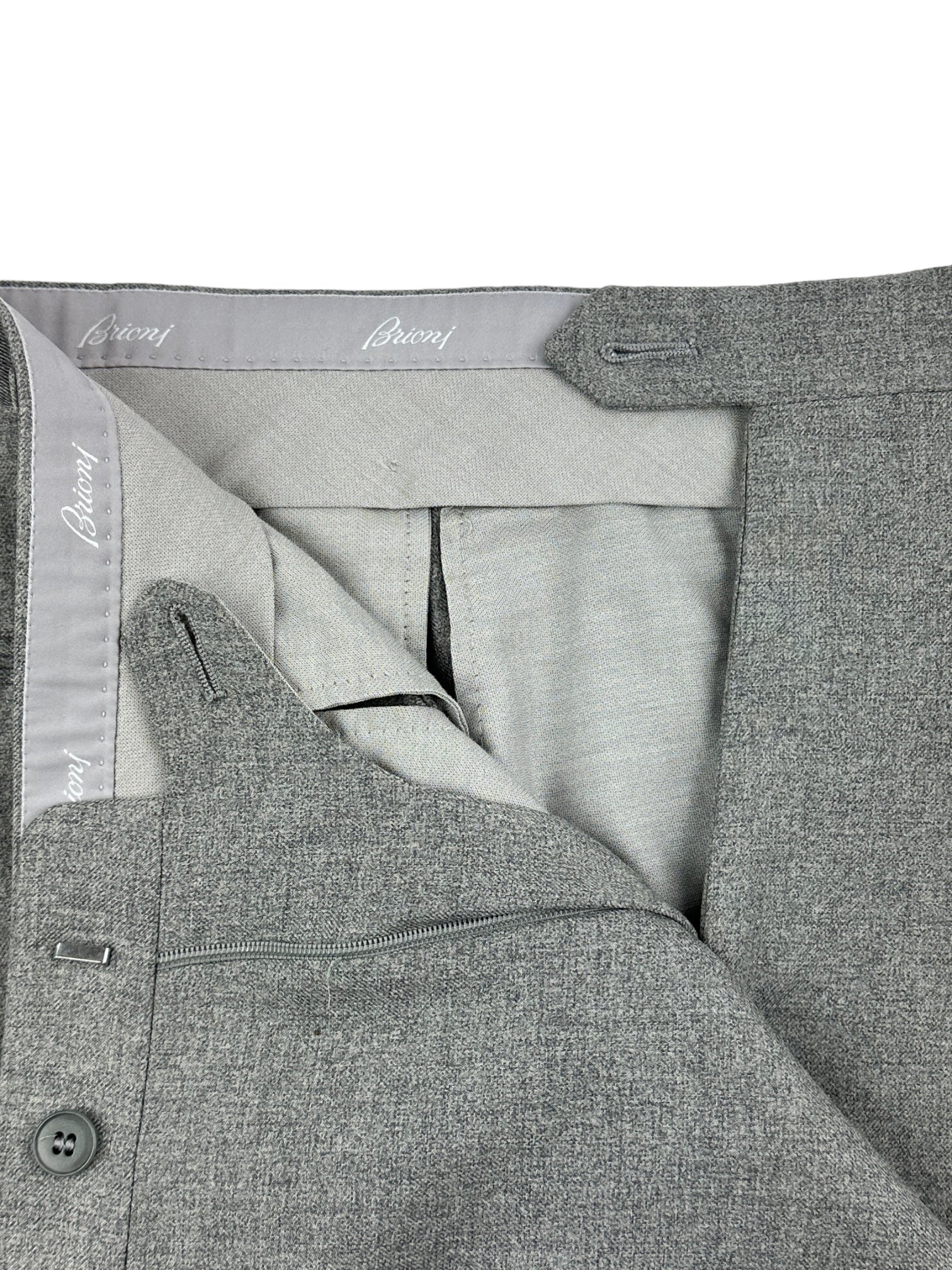 Brioni Light Grey Flannel Trousers