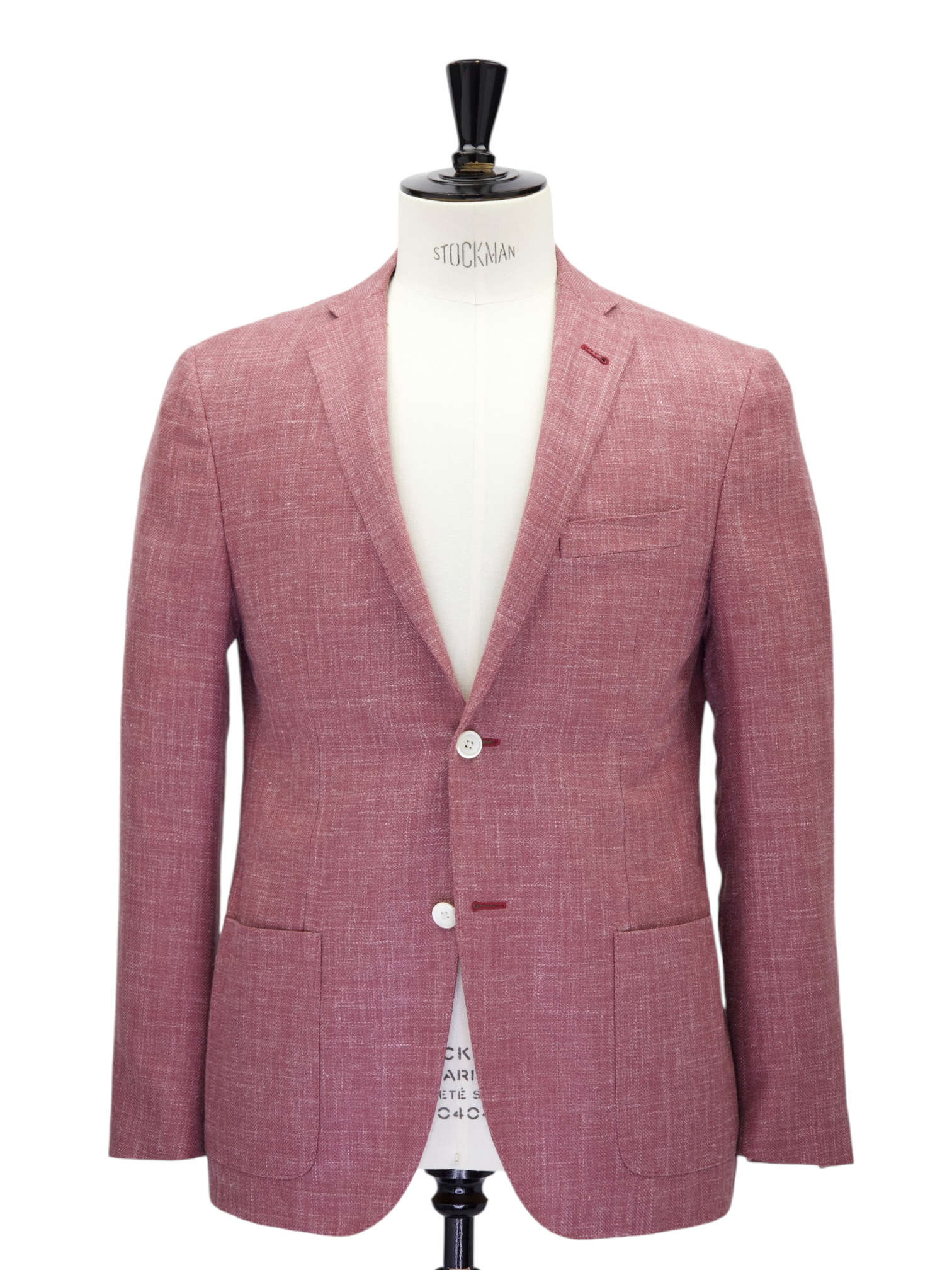 Corneliani Light Pink Wool, Silk & Linen Melange Jacket