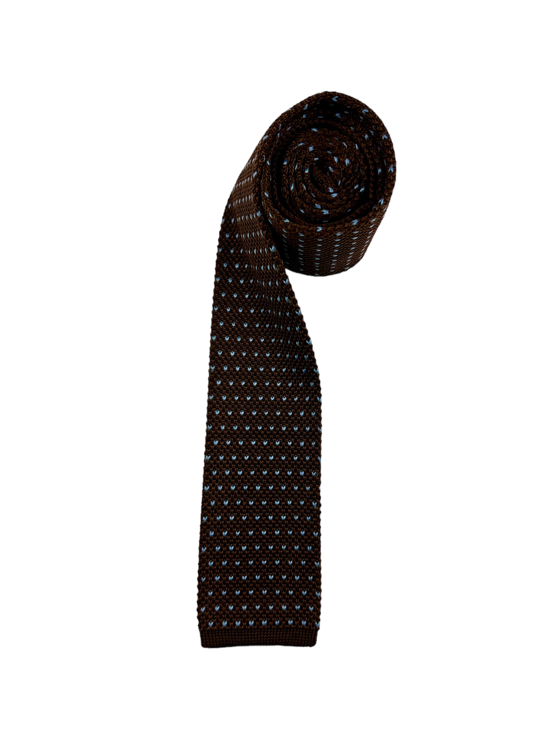 Kiton Brown Silk Knitted Tie