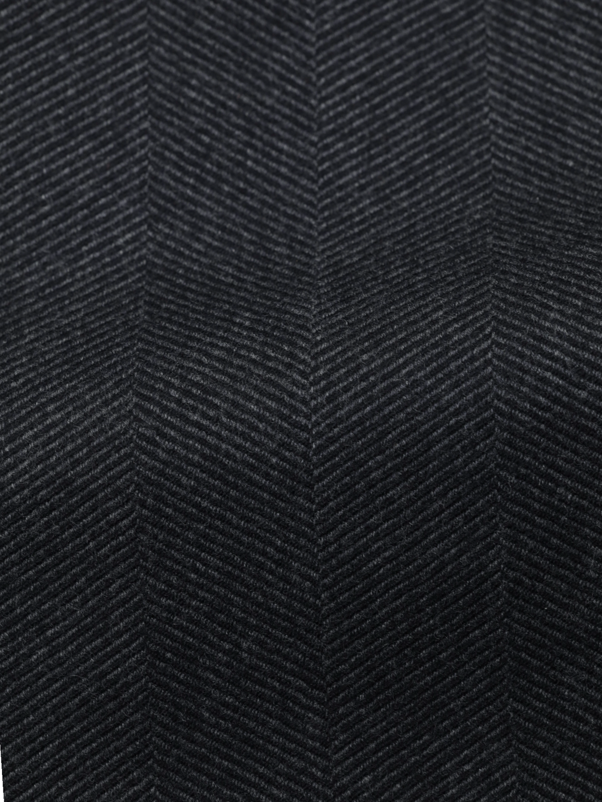 Ermenegildo Zegna Vintage Charcoal Wool & Cashmere Herringbone Covert Coat