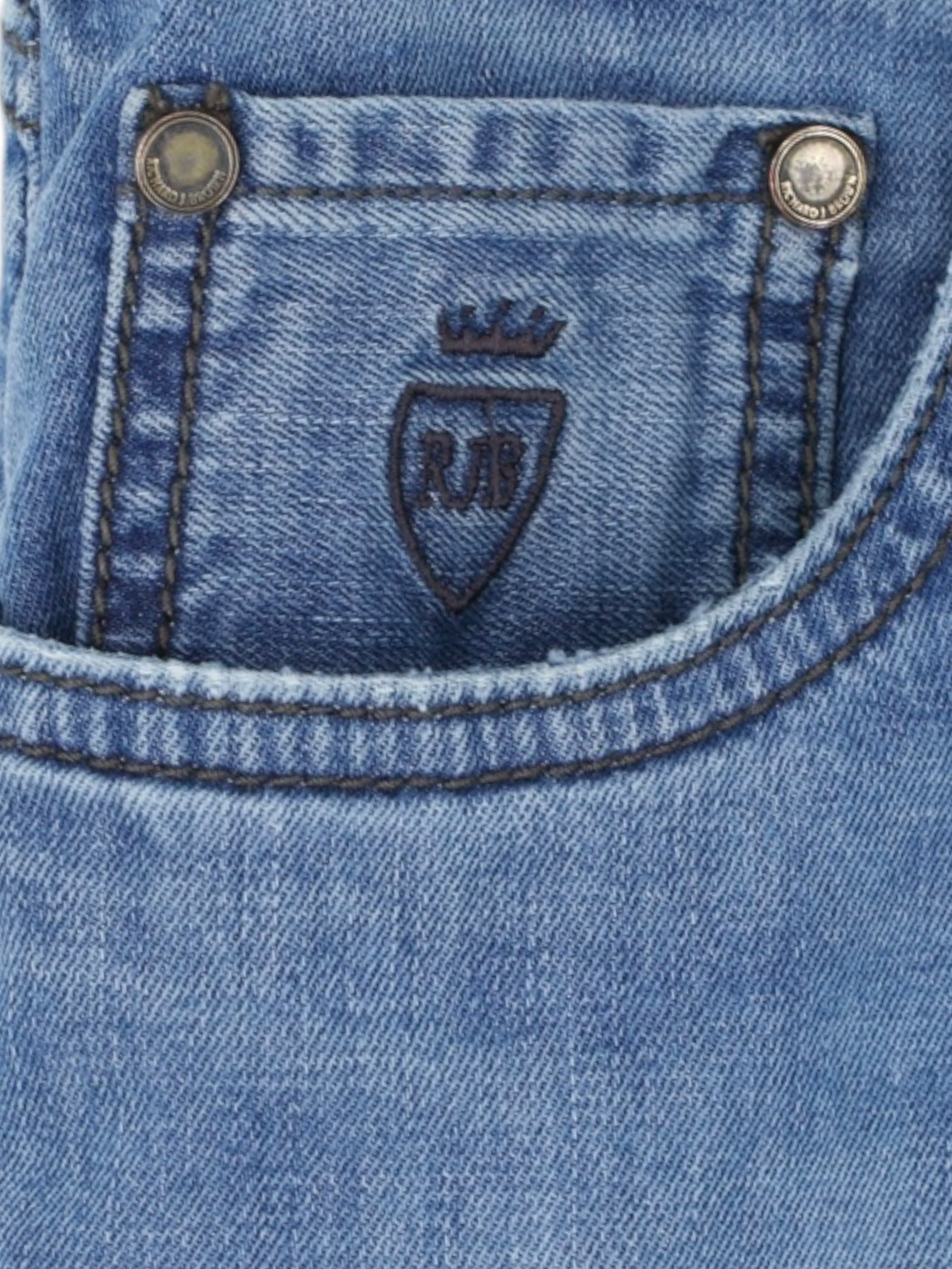 Richard J. Brown Light Blue Cotton, Linen & Stretch "Tokyo" Jeans